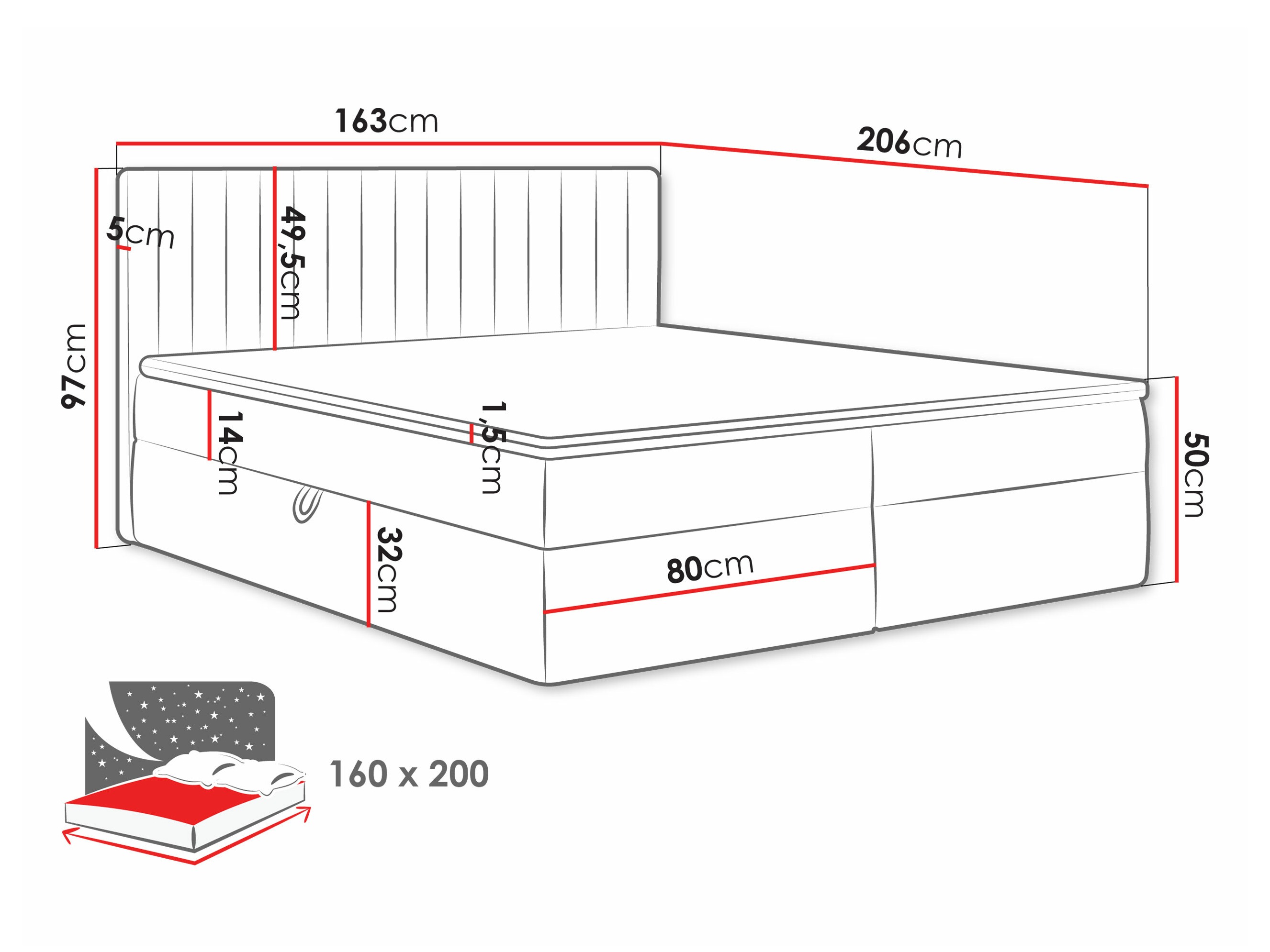 Continental bed Comfivo 481 (Manila 35)