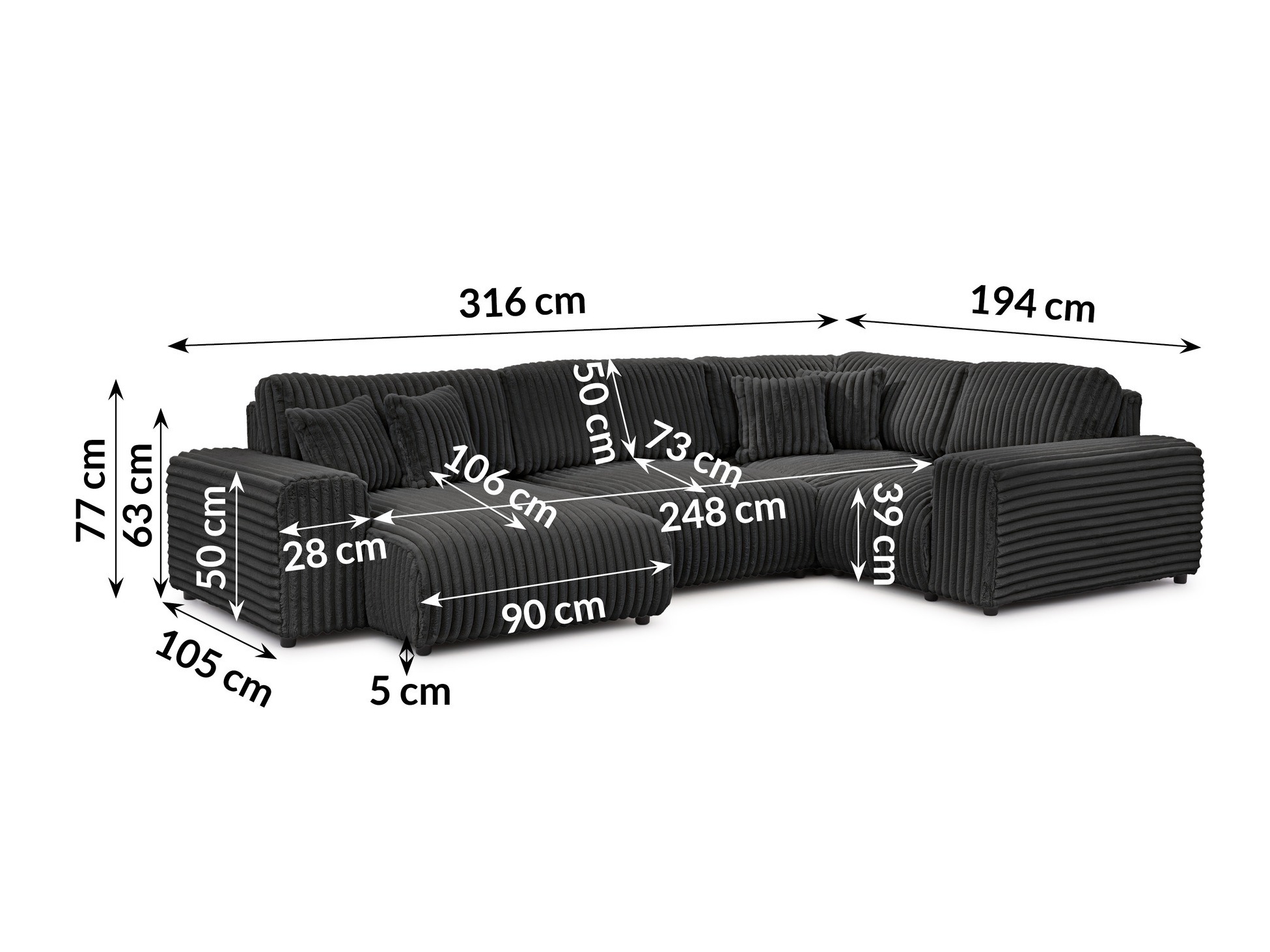 Corner sofa Circoru 104 (Vito 18)