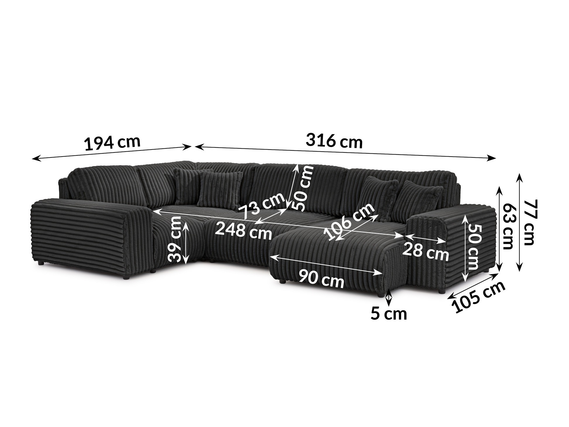 Corner sofa Circoru 104 (Vito 18)