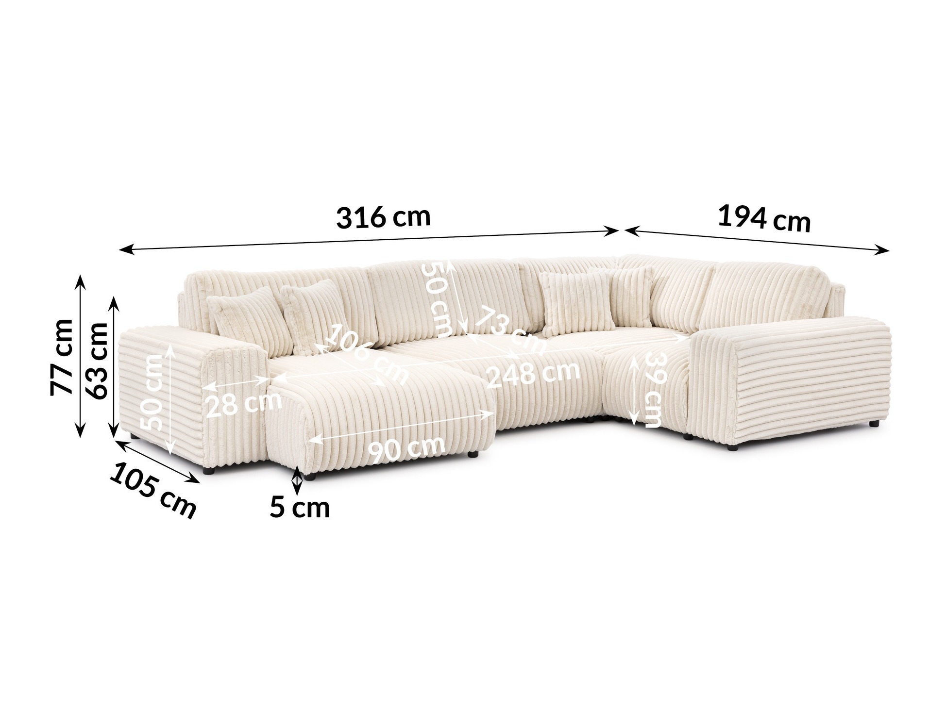 Corner sofa Circoru 104 (Vito 23)