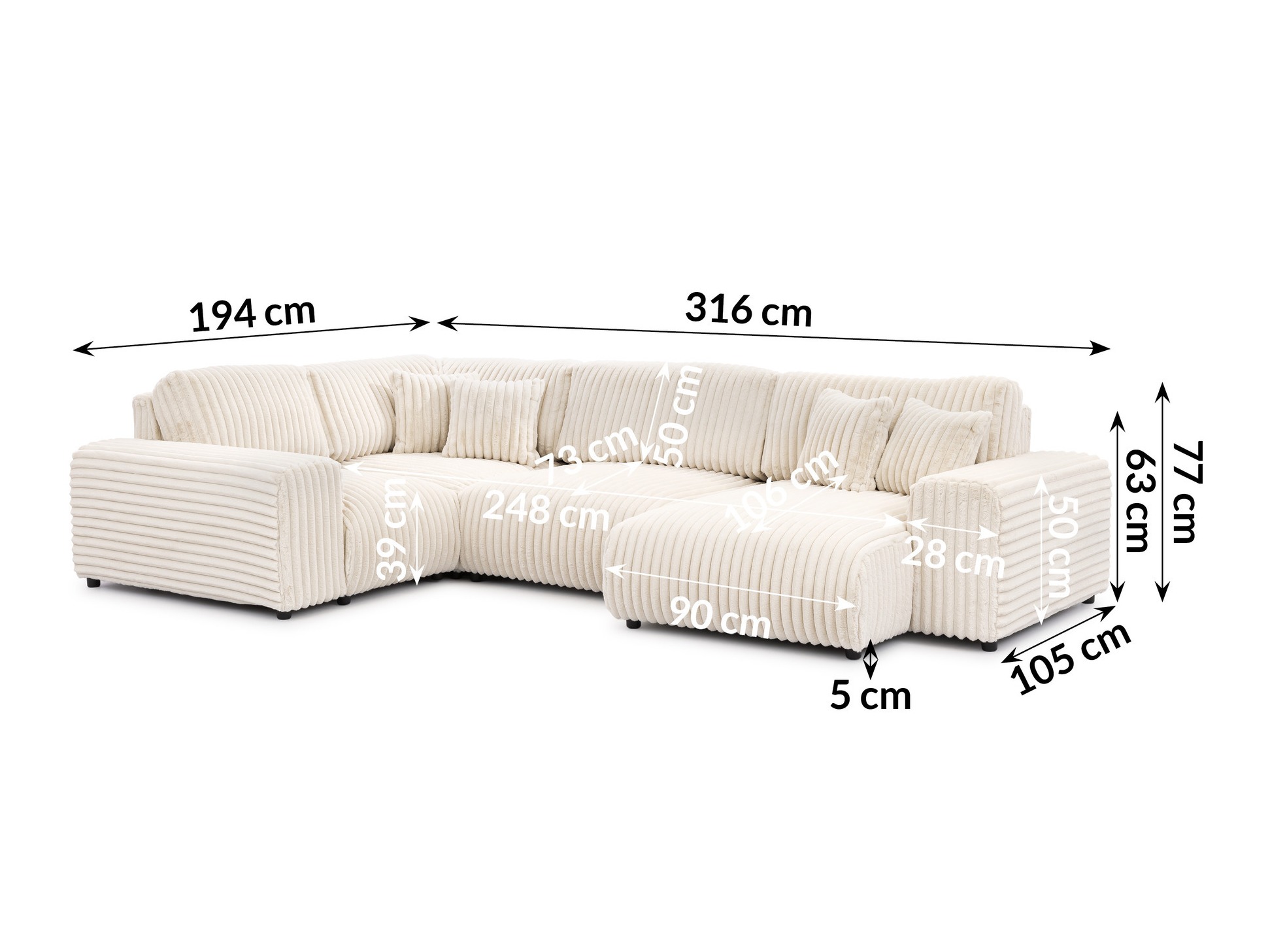 Corner sofa Circoru 104 (Vito 23)