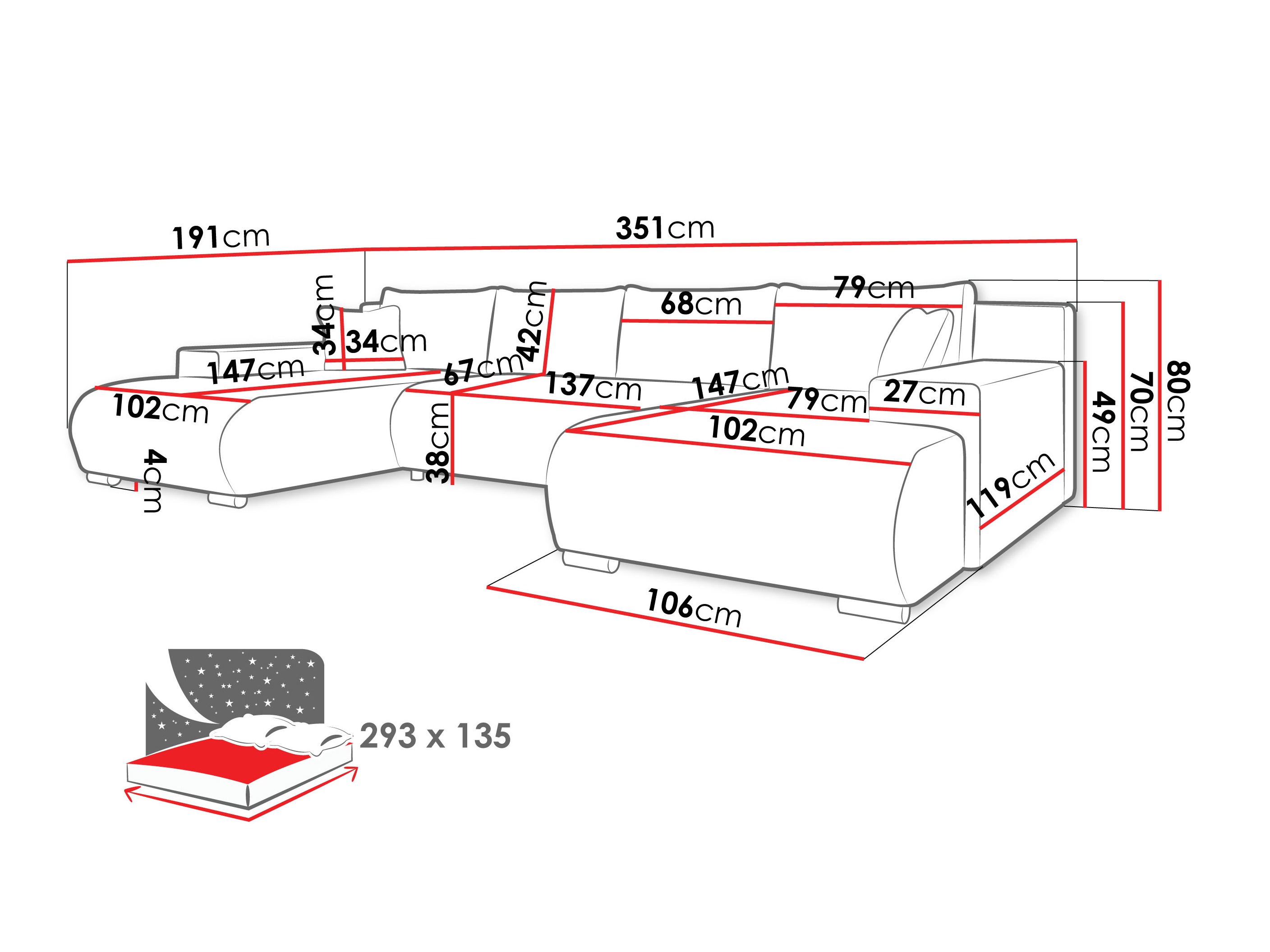 Corner sofa Comfivo 483 (Wave 15)