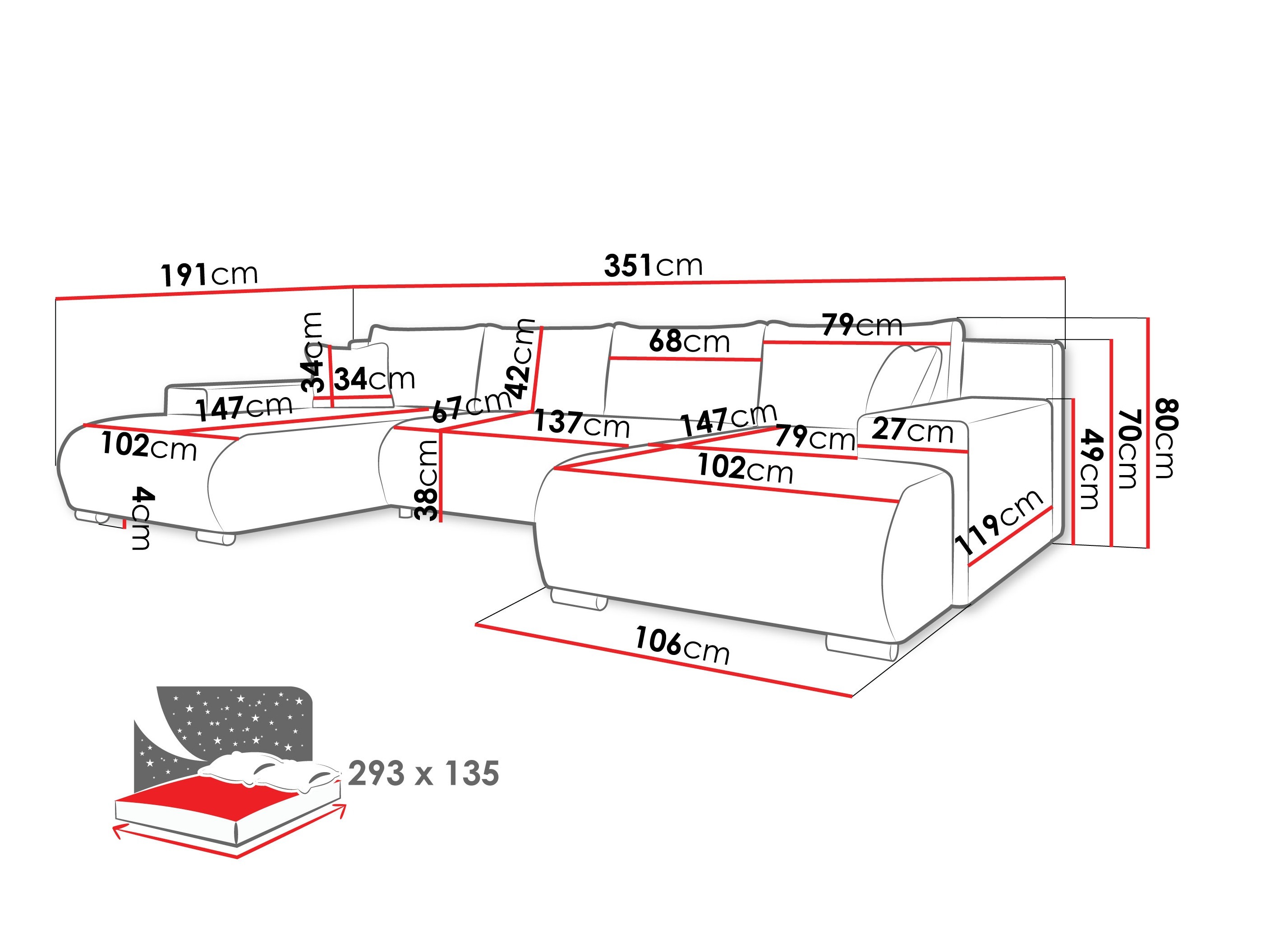 Corner sofa Comfivo Equus (Clara 215.10)