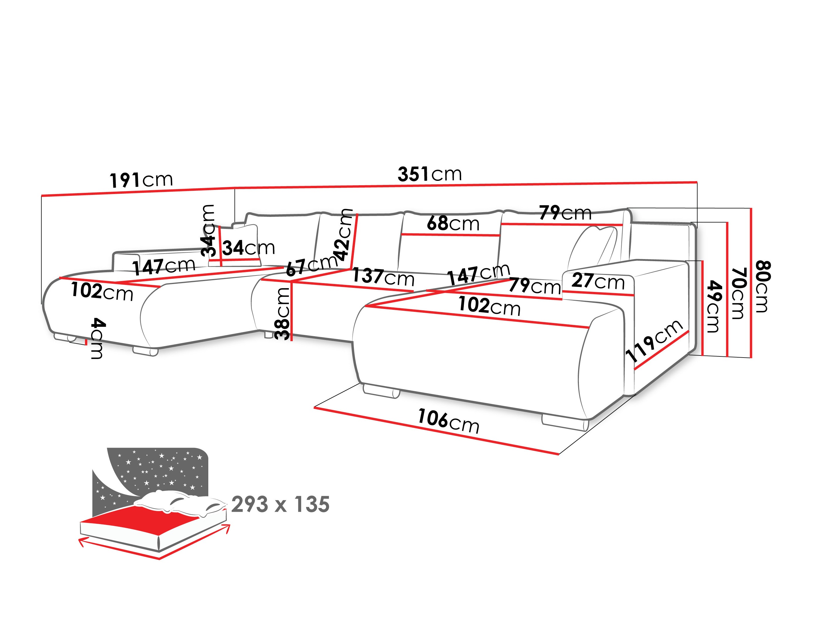 Corner sofa Comfivo Equus (Coral 75)