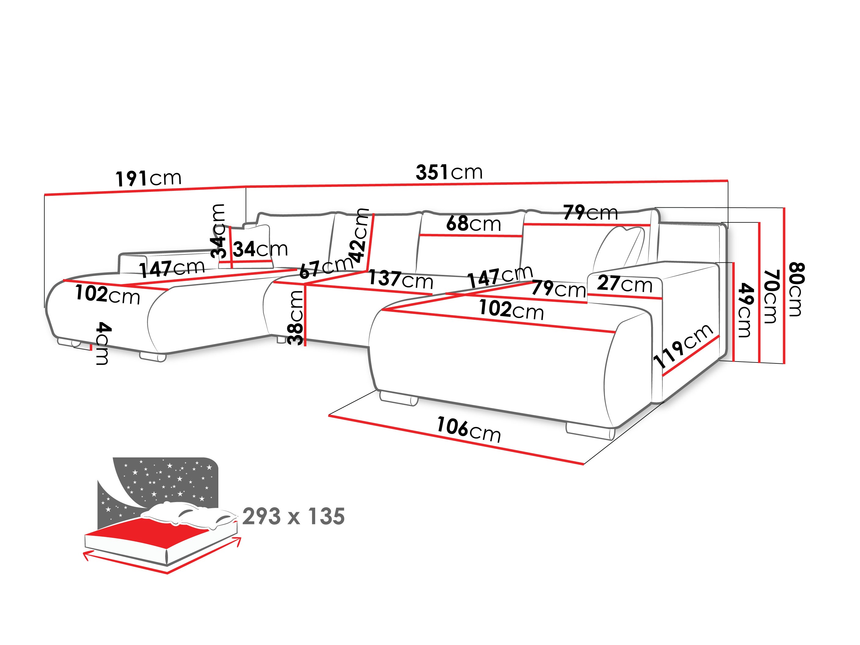 Corner sofa Comfivo Equus (Flow 06)