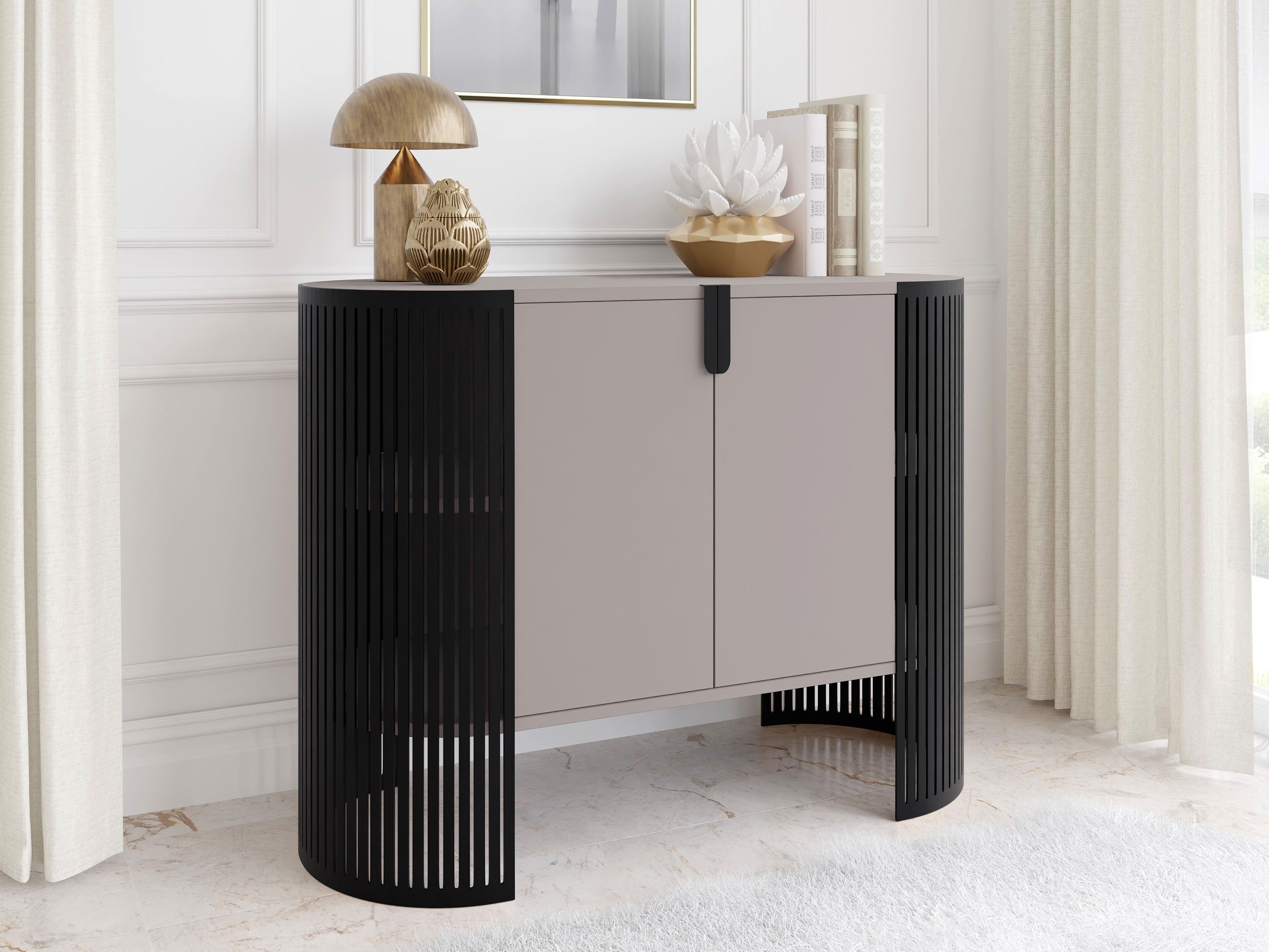 Sideboard Oswego 140 (Black + Cashmere)
