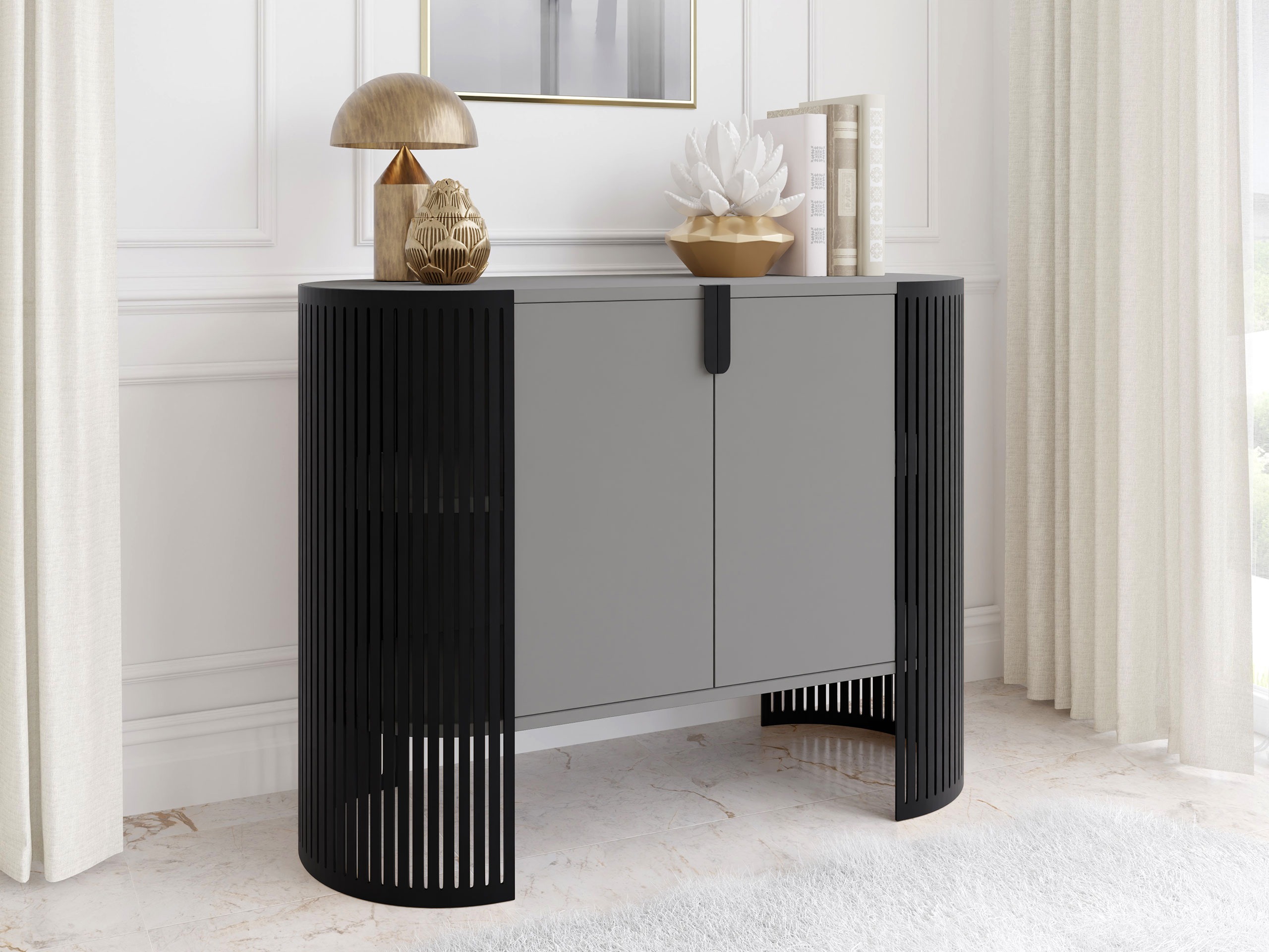 Sideboard Oswego 140 (Black + Graphite)