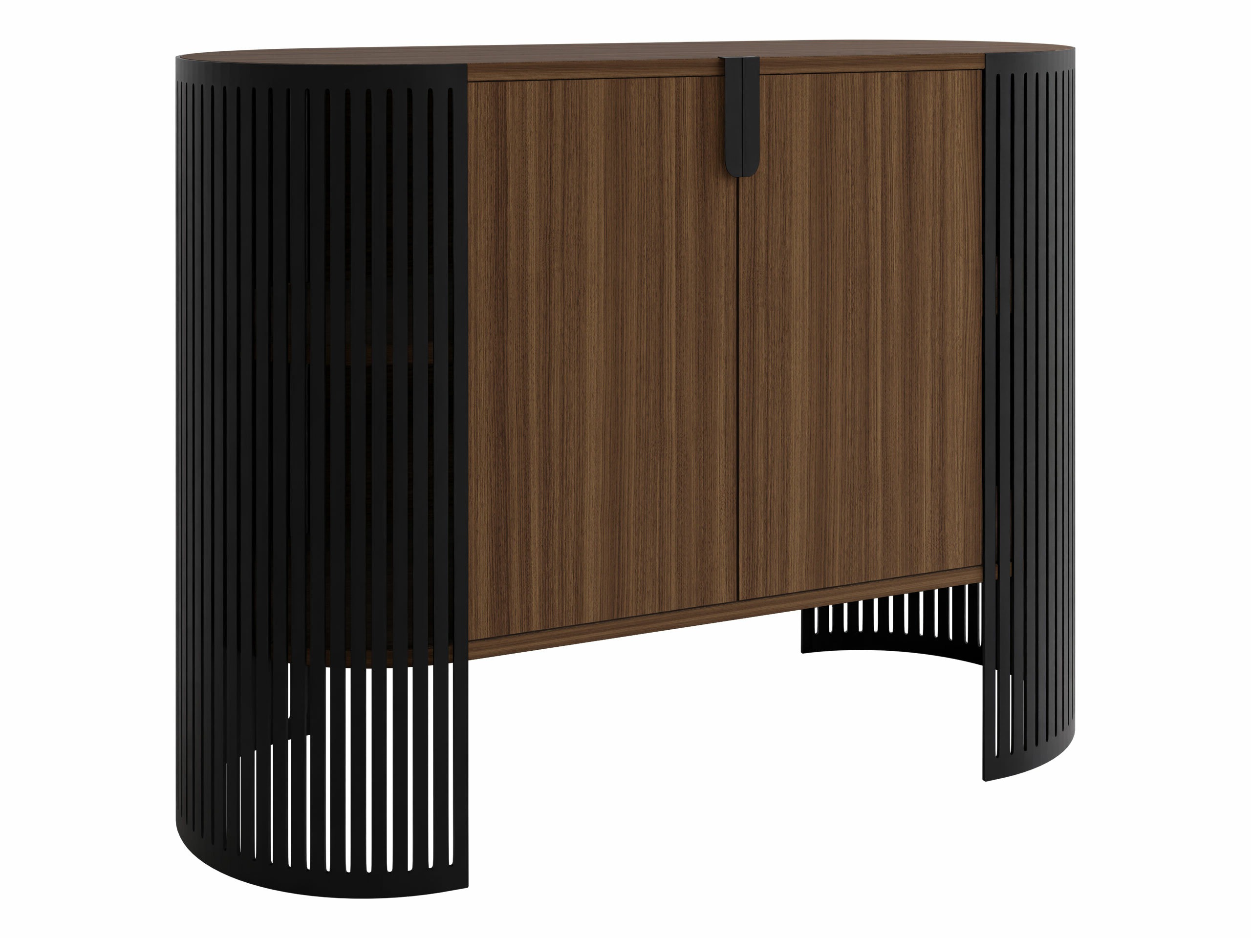 Sideboard Oswego 140 (Black + Walnut)