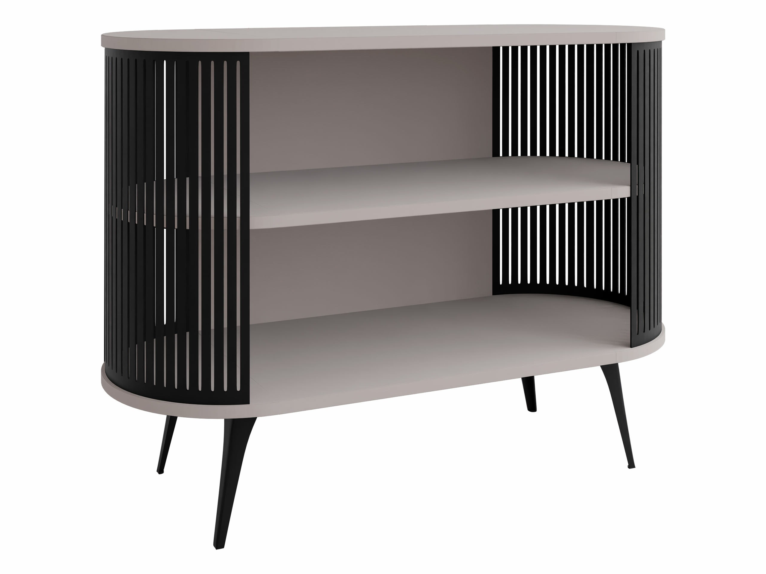 Bookcase Oswego 147 (Black + Cashmere)