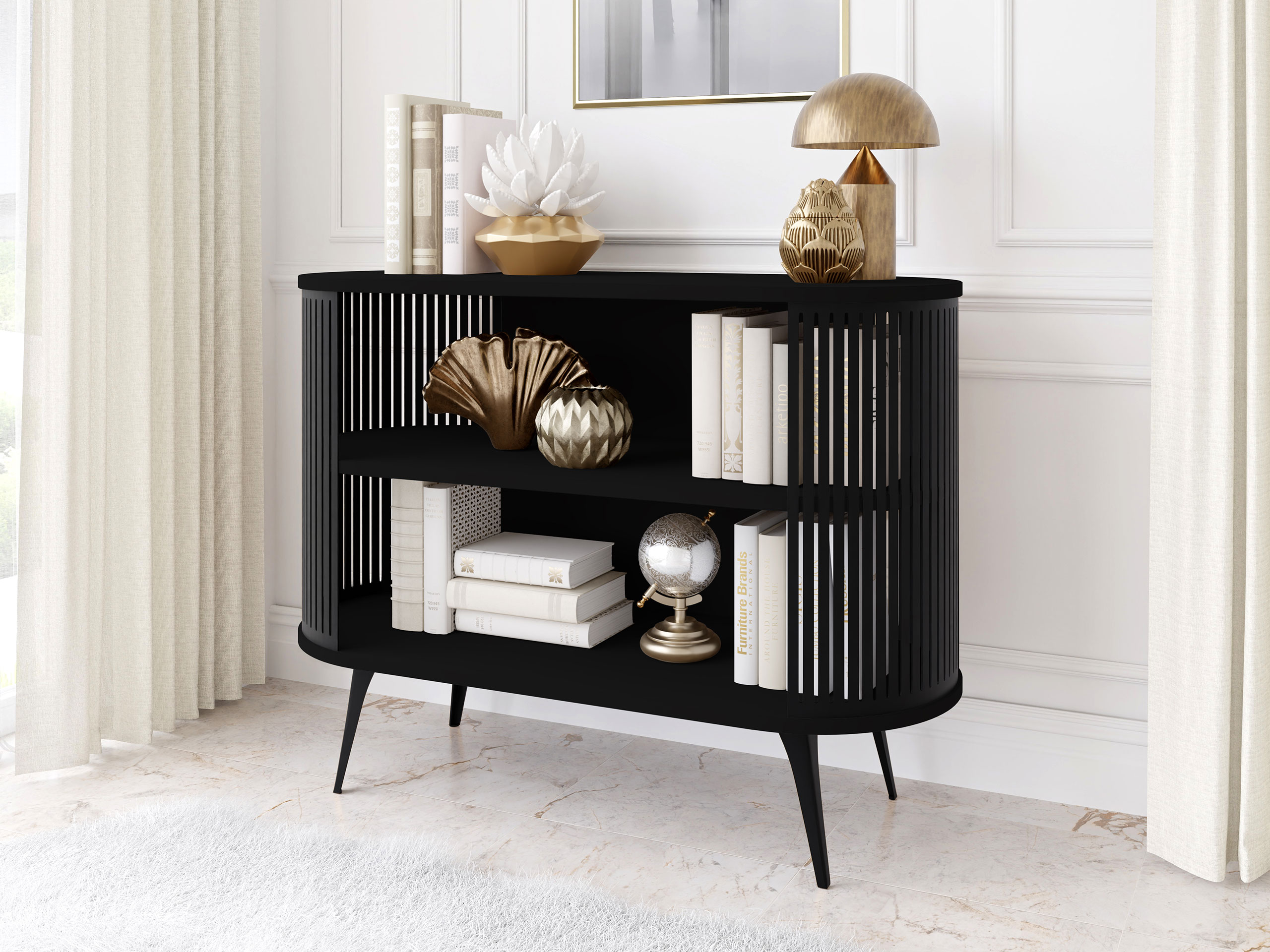 Bookcase Oswego 147 (Black)