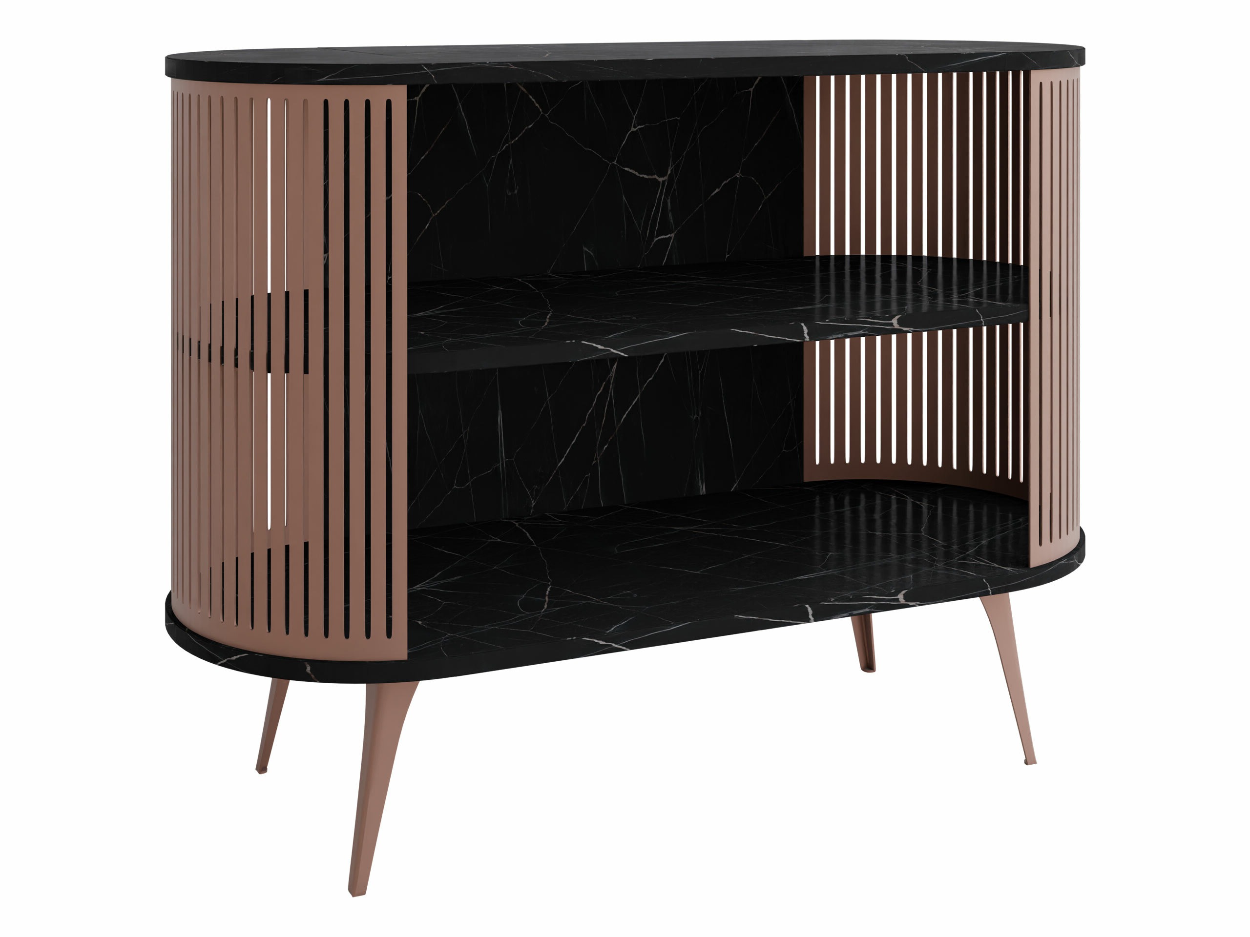 Bookcase Sordore 127 (Pink + Black marble)
