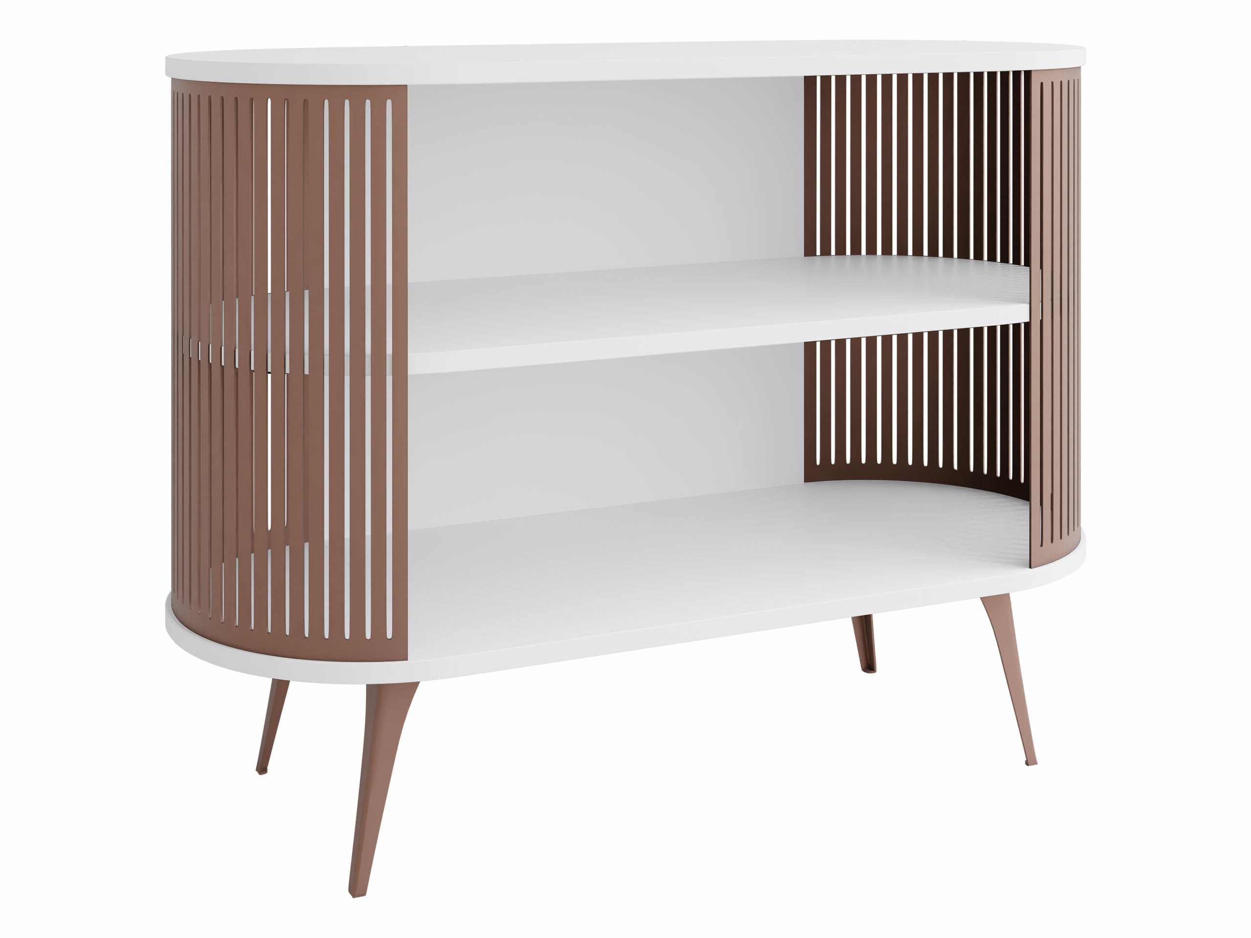 Bookcase Vitum I (Pink + White)