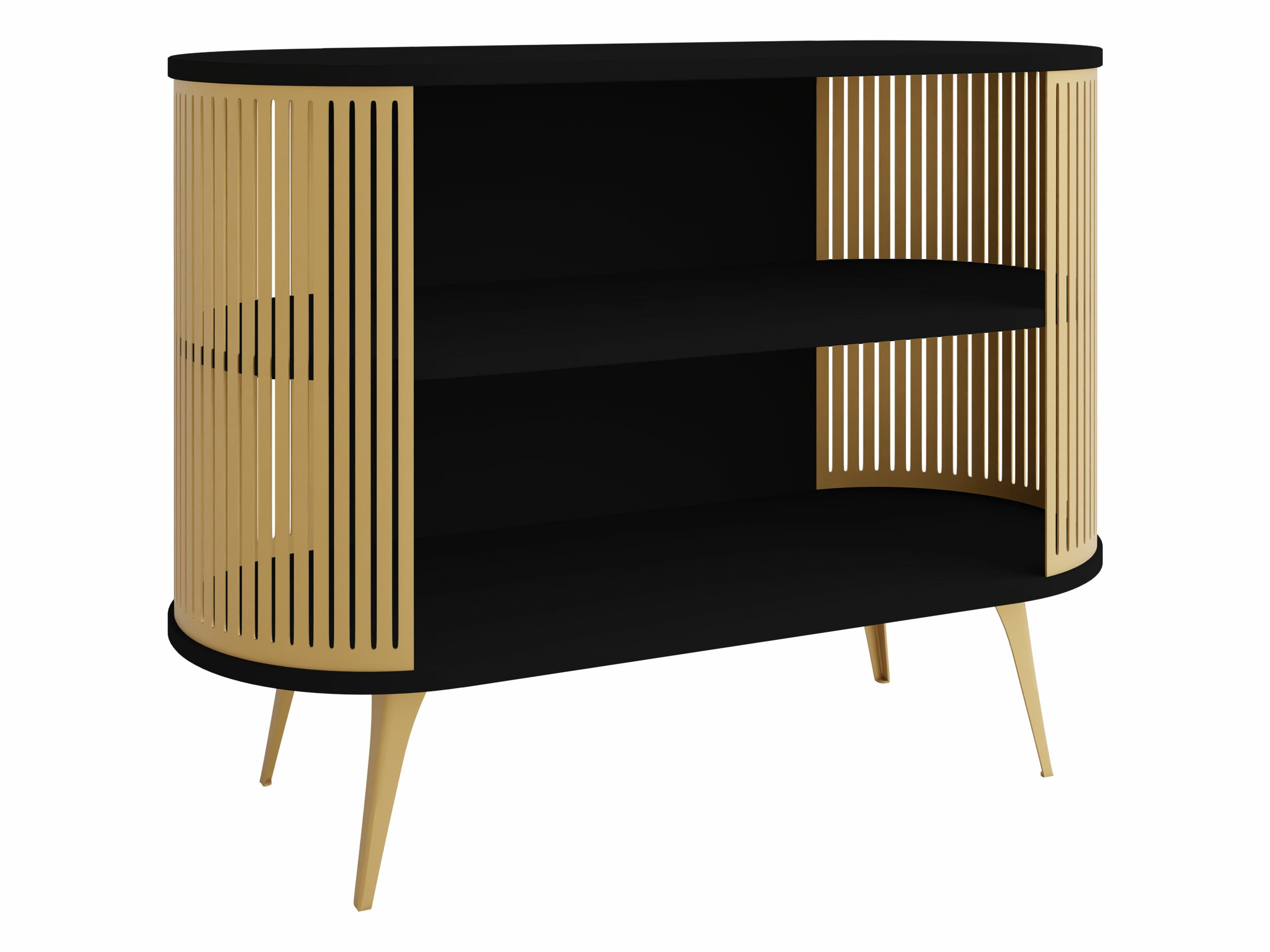 Bookcase Vitum II (Golden + Black)