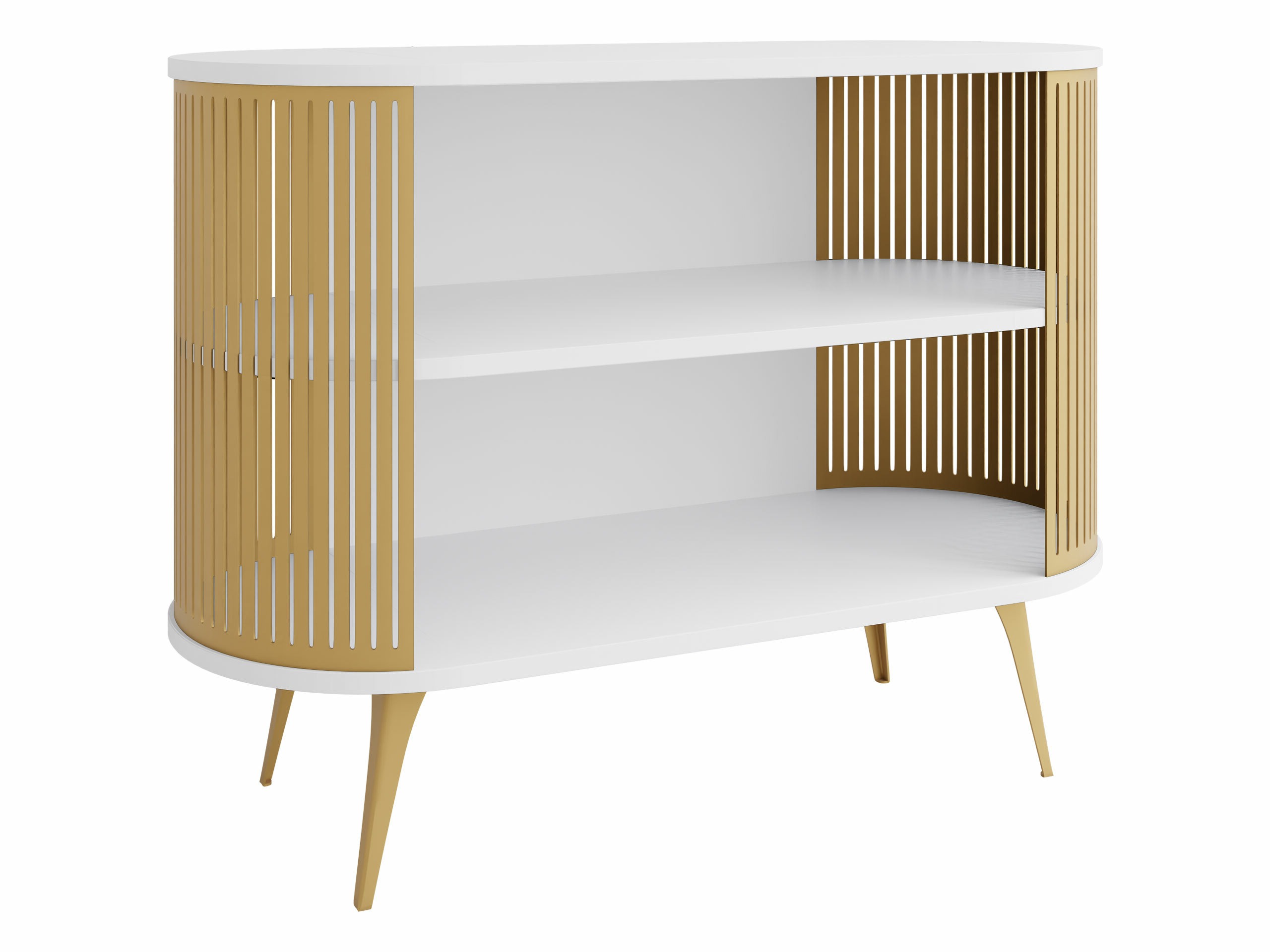 Bookcase Vitum II (Golden + White)