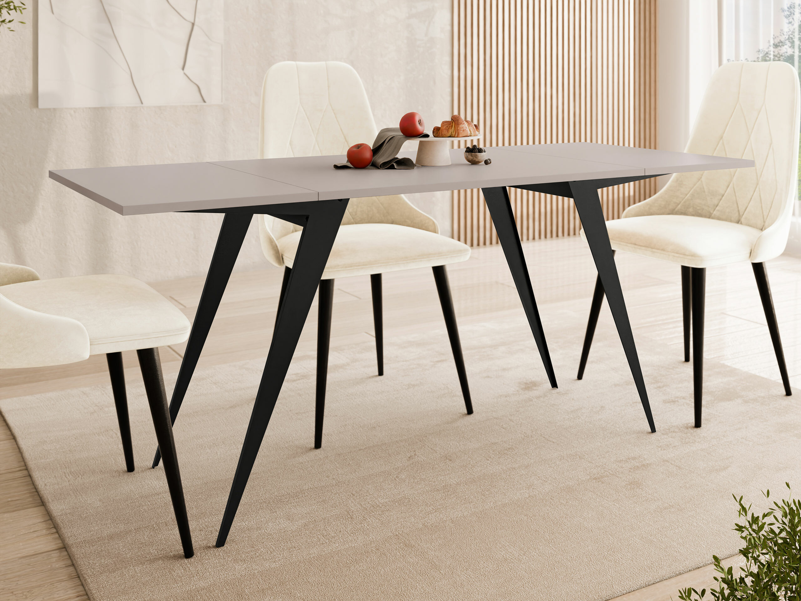 Coffee table transformer Oswego 150 (Cashmere + Black)