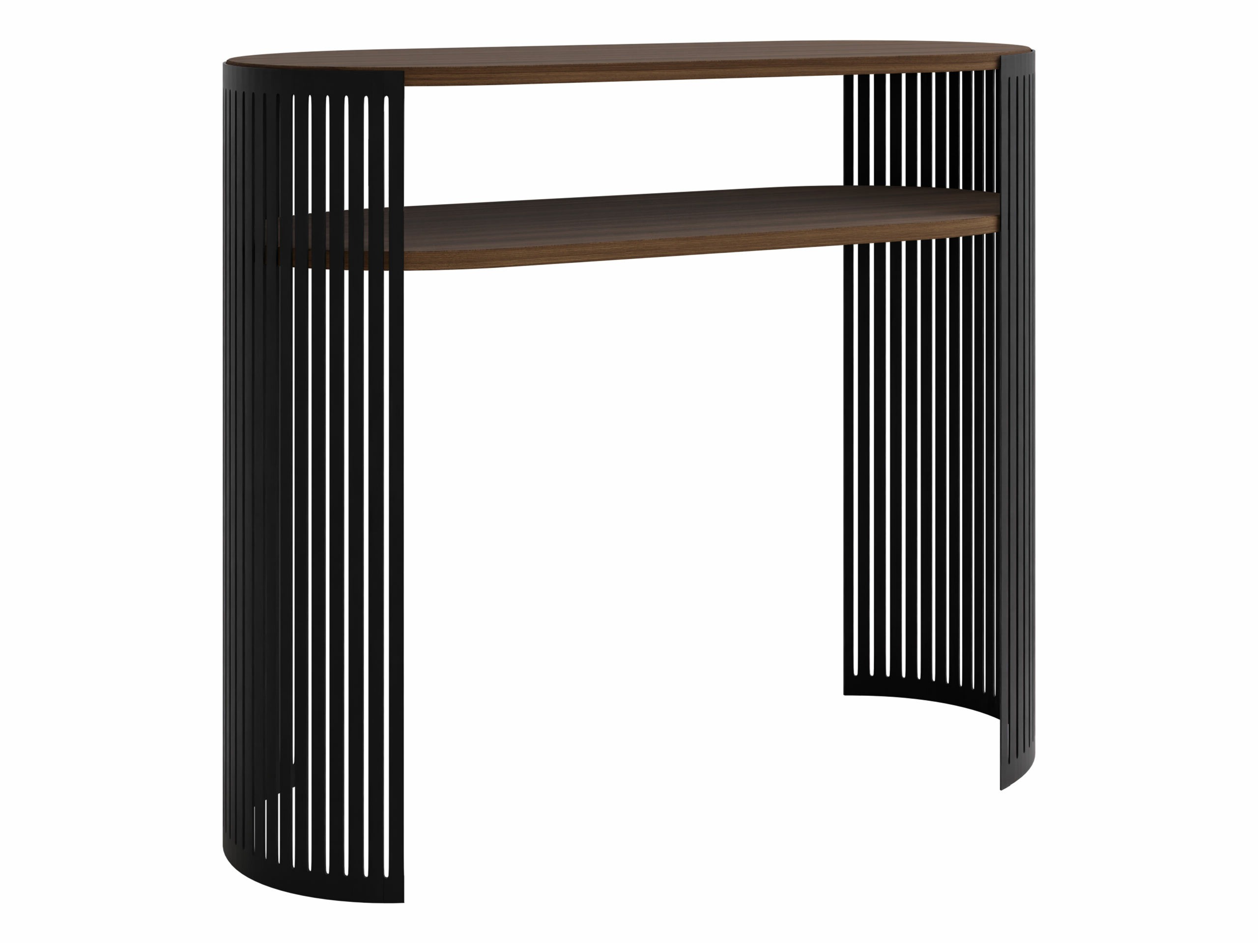 Console table Civer (Black + Walnut)