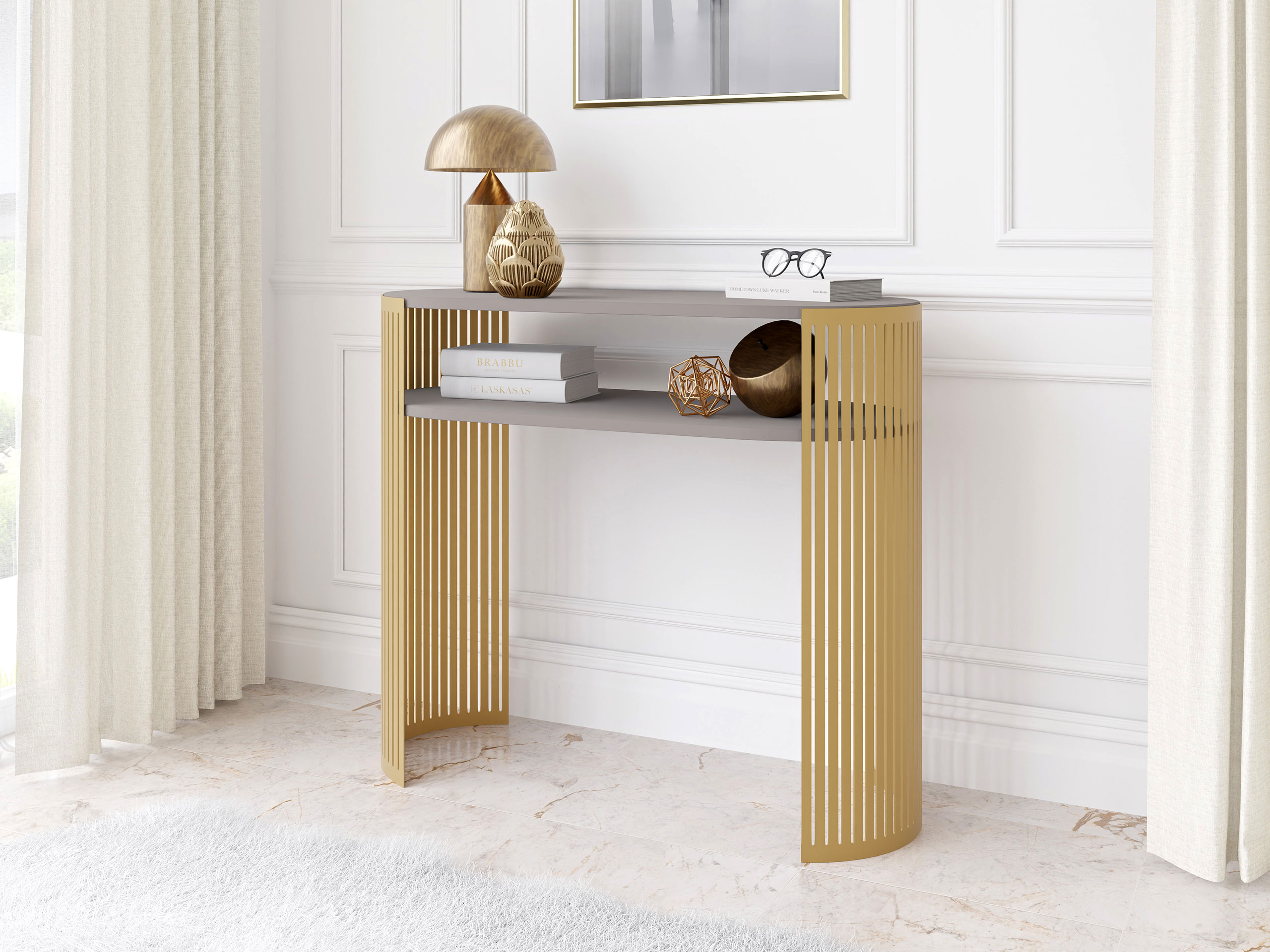 Console table Civer II (Golden + Cashmere)