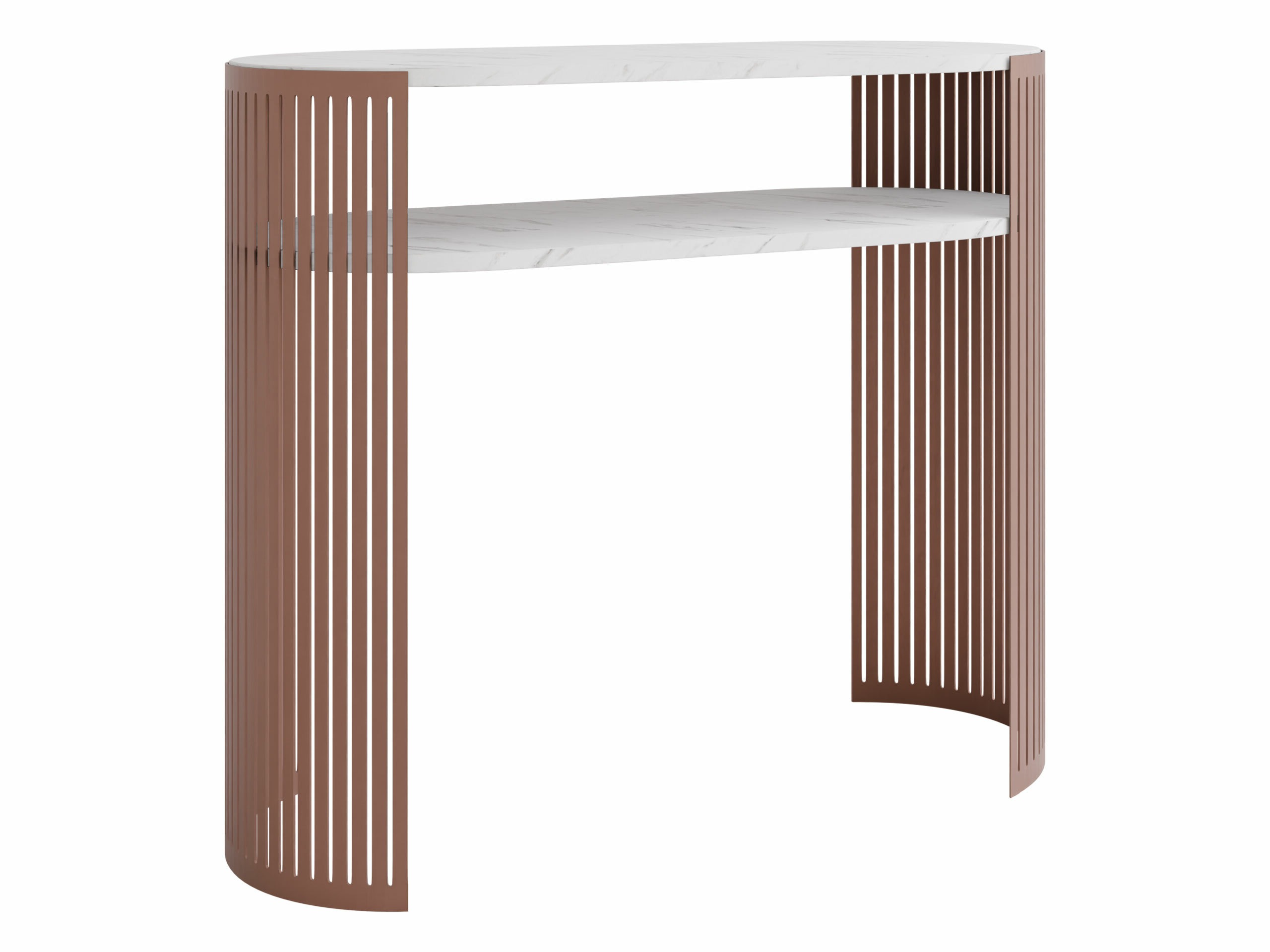Console table Evanola 117 (Pink + White marble)