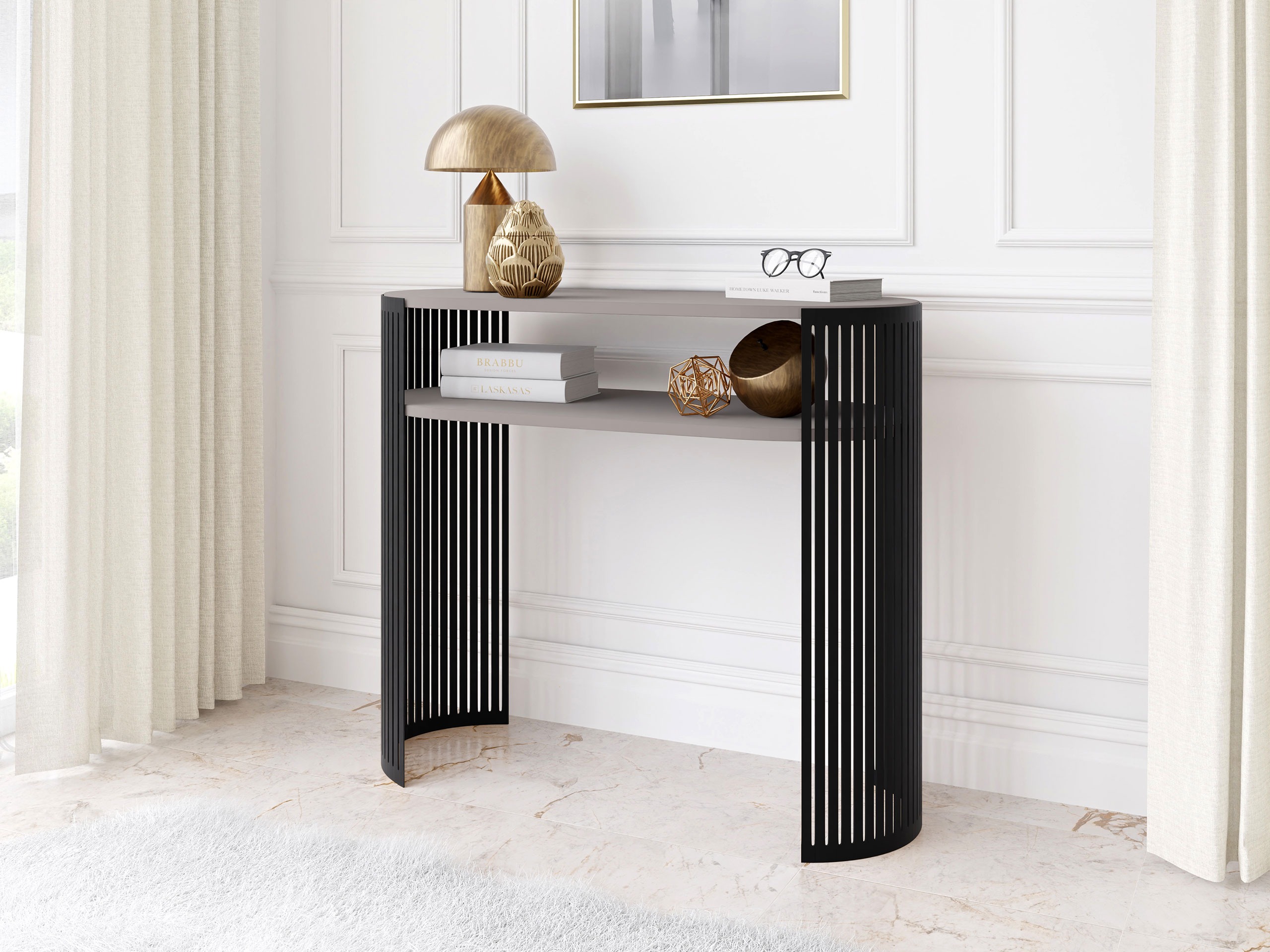 Console table Oswego 143 (Black + Cashmere)