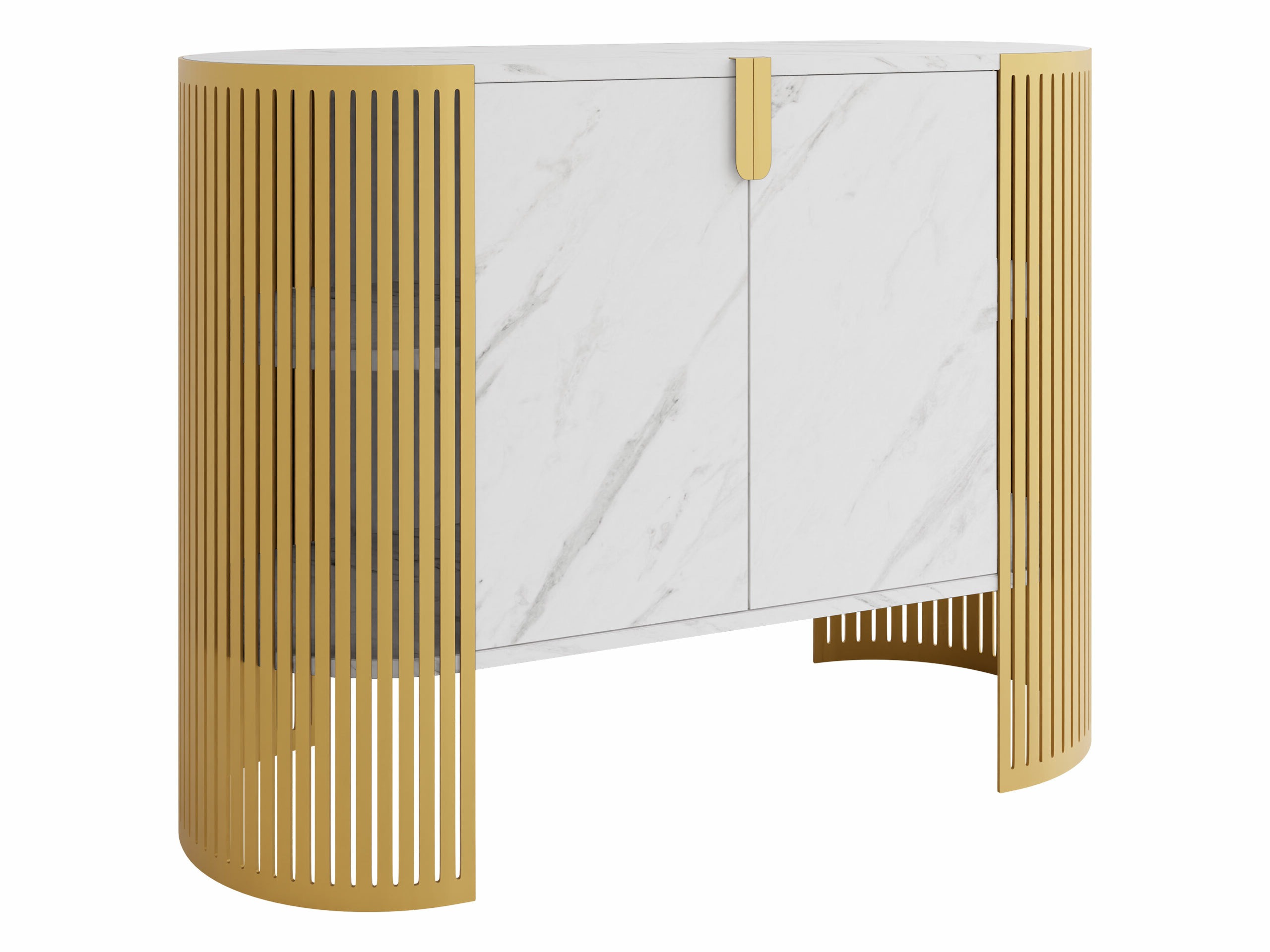 Sideboard Evanola 115 (Golden + White marble)