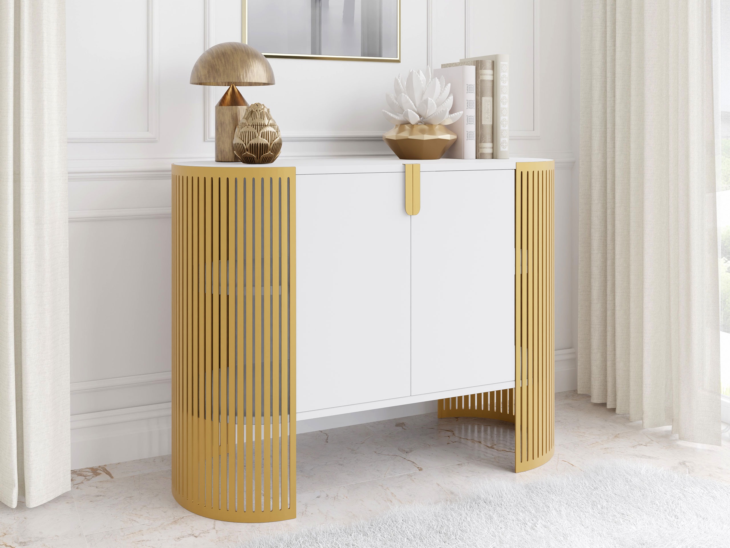 Sideboard Evanola 115 (Golden + White)