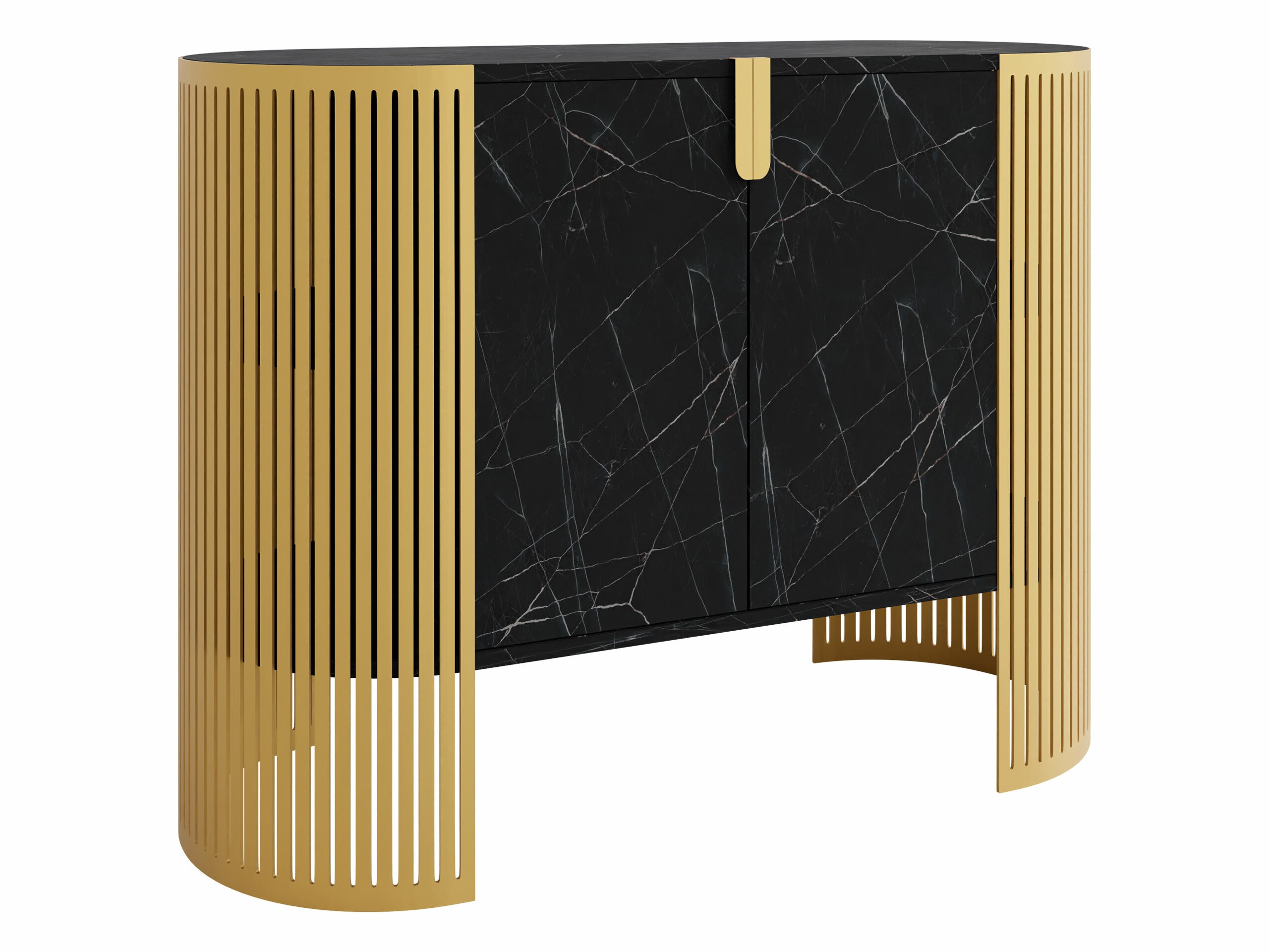 Sideboard Sordore 131 (Golden + Black marble)