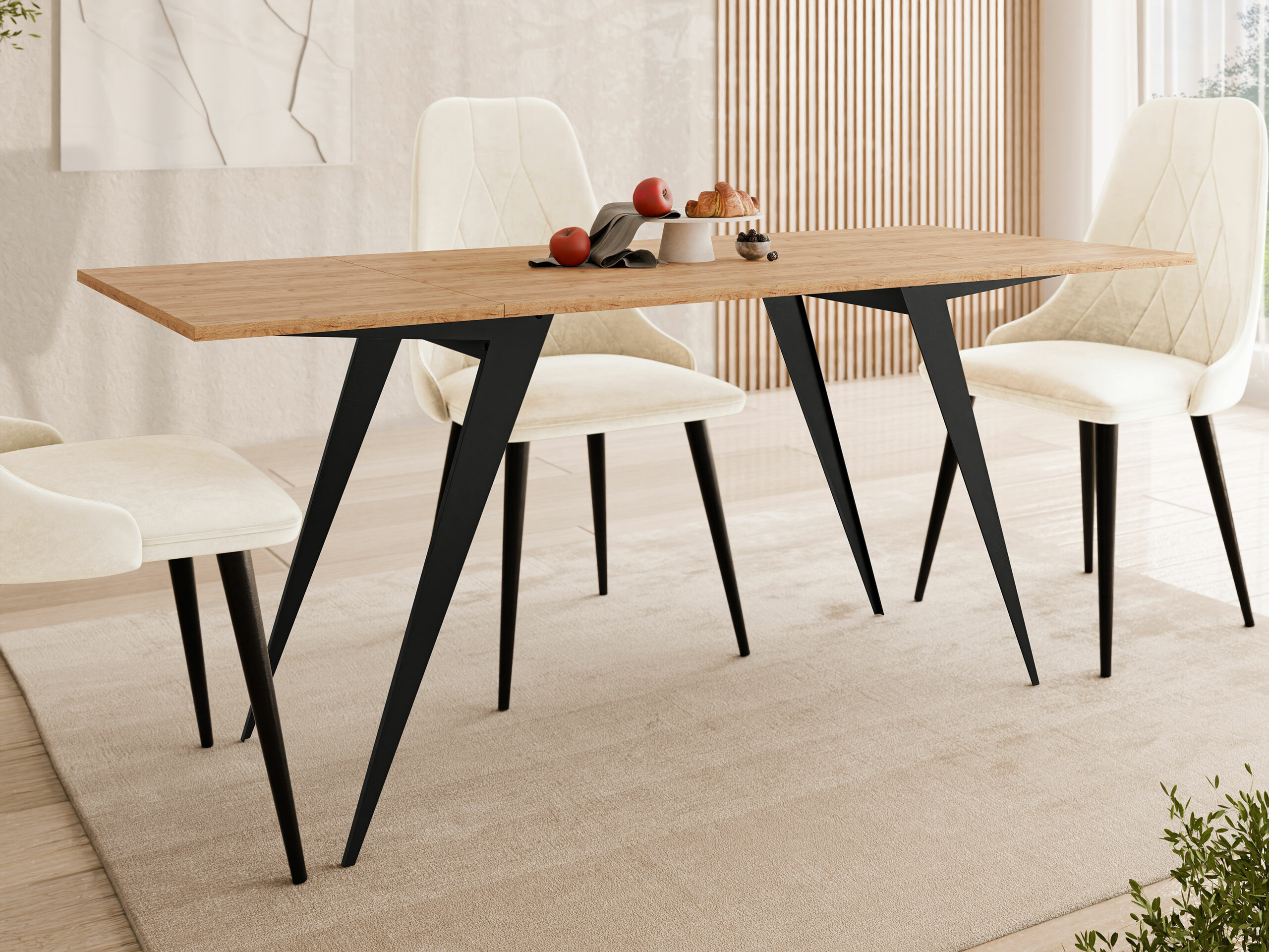 Transforming coffee table Oswego 150 (Craft golden oak + Black)