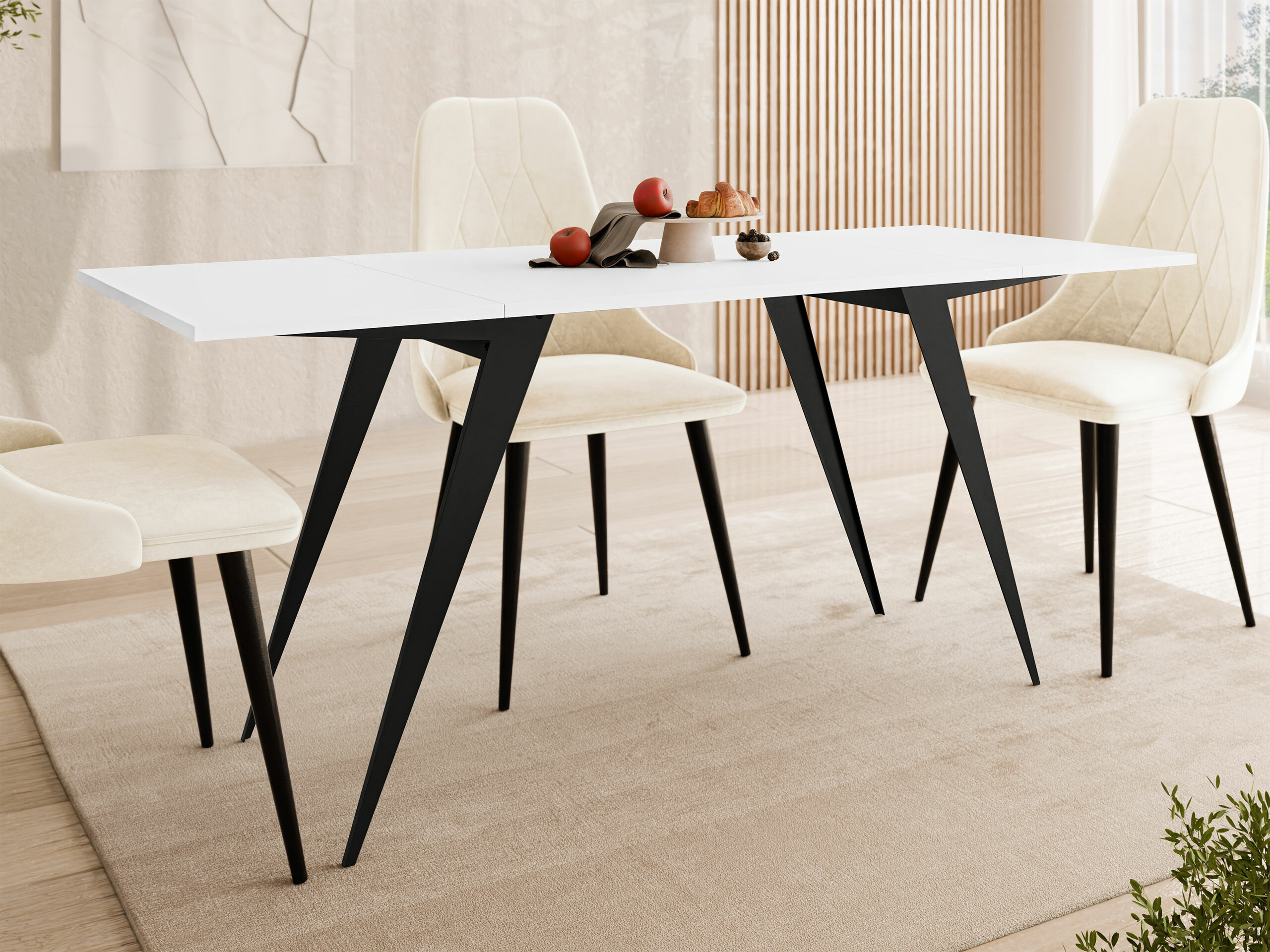 Transforming coffee table Oswego 150 (White + Black)