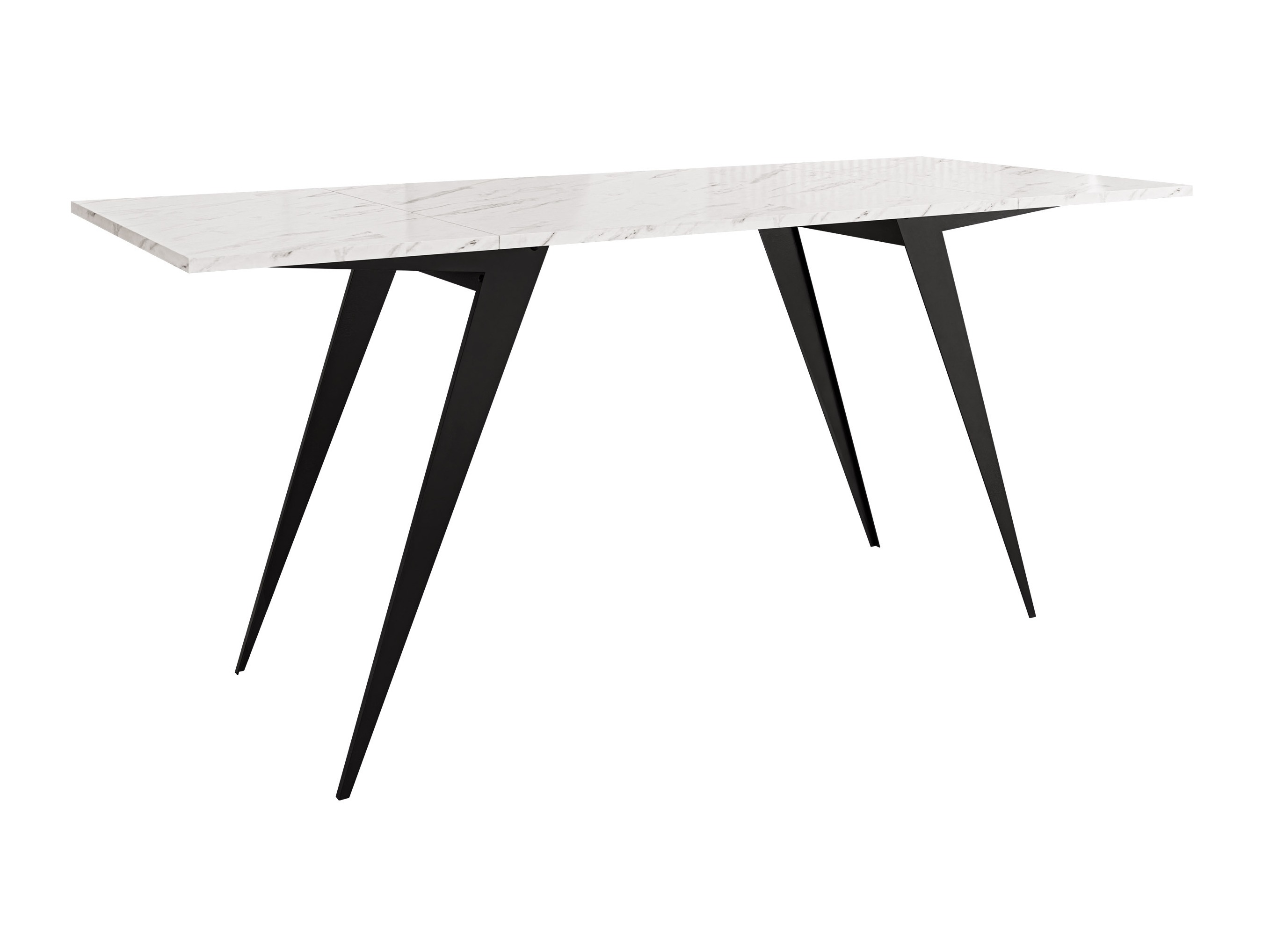 Transforming coffee table Oswego 150 (White marble + Black)