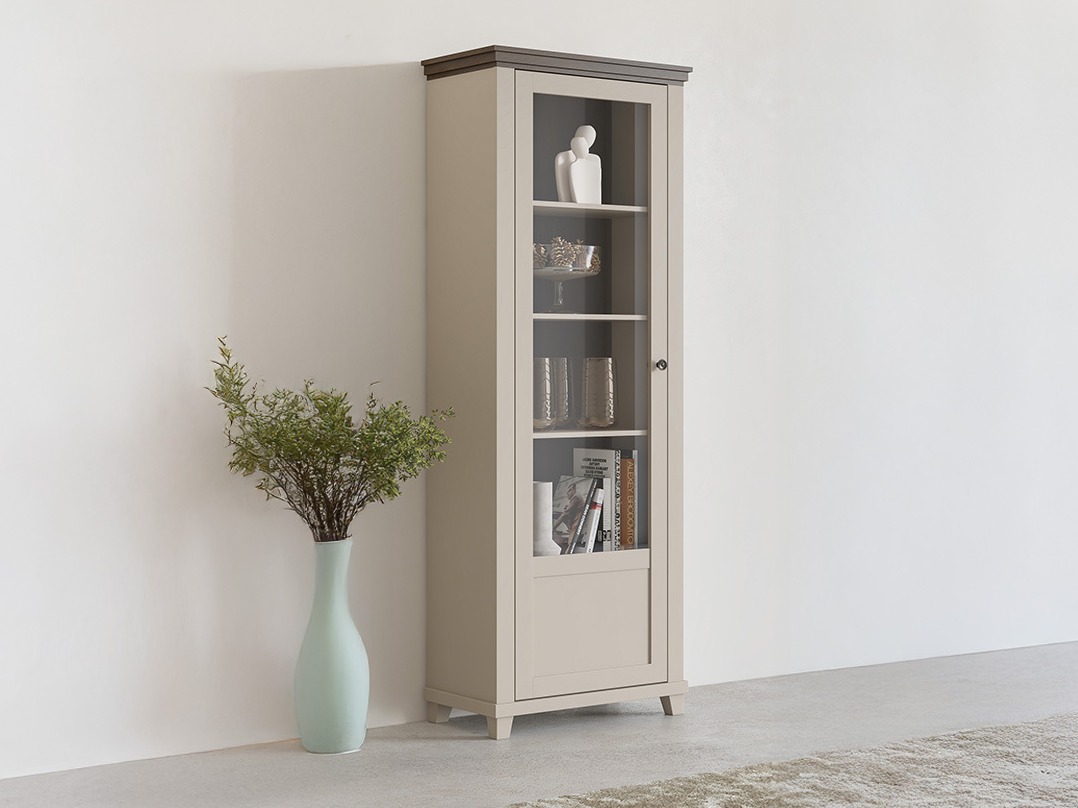 Bookcase Tolnue 101 (Light beige + Oak)