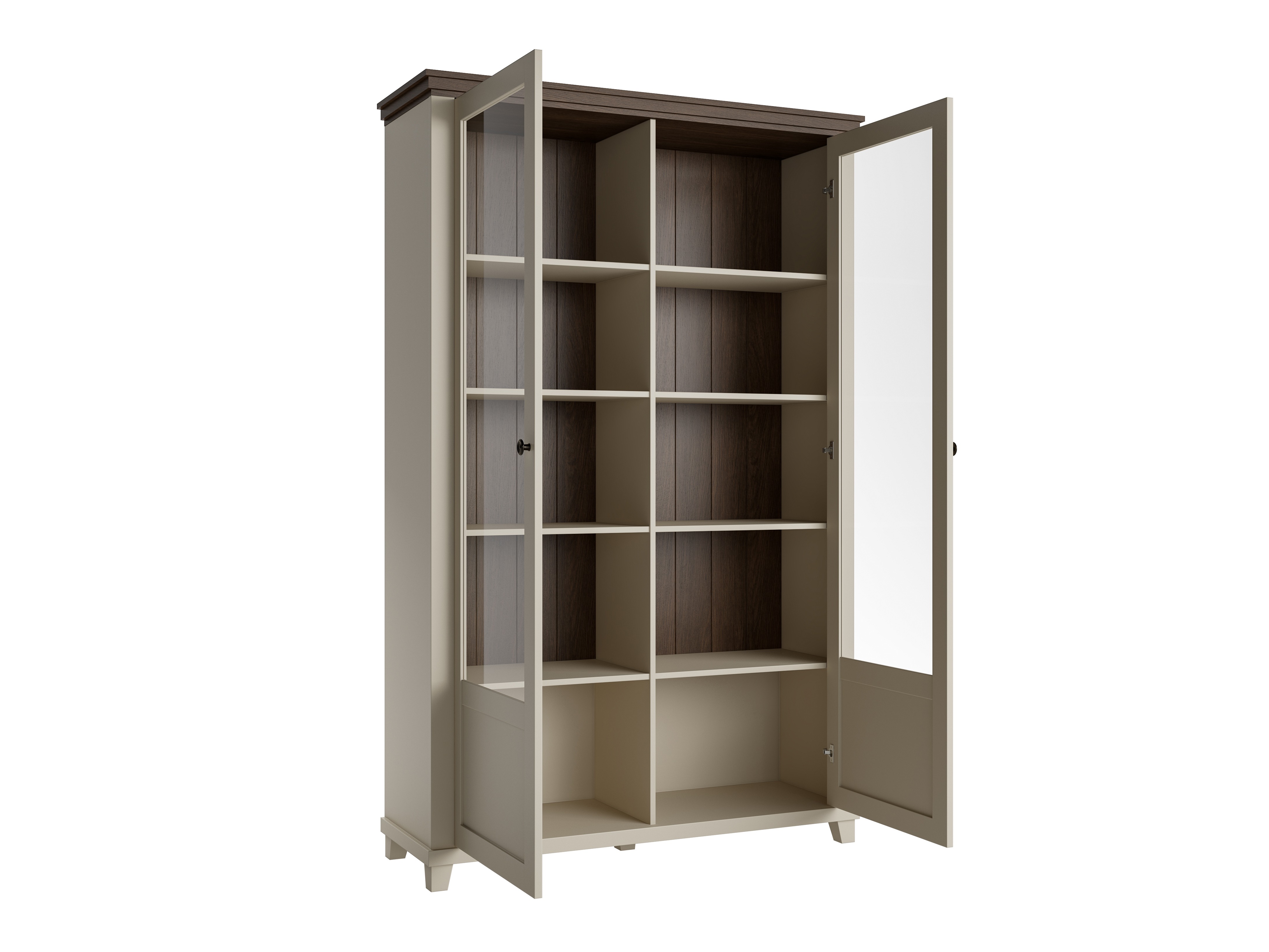 Bookcase Tolnue 102 (Light beige + Oak)