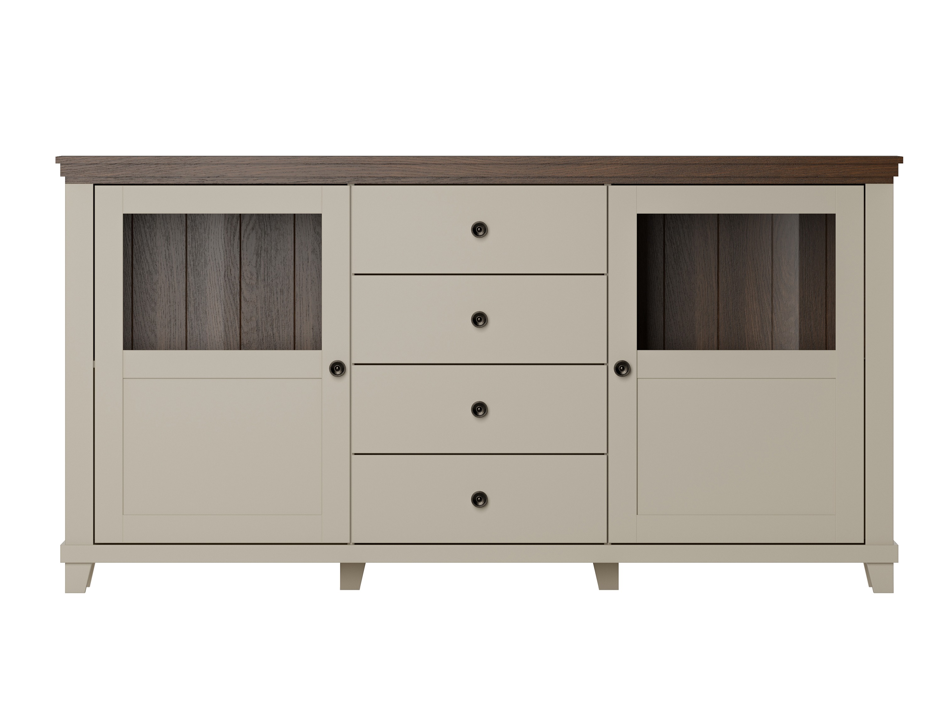 Chest of drawers Tolnue 103 (Light beige + Oak)