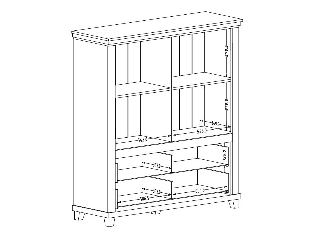Chest of drawers Tolnue 105 (Light beige + Oak)