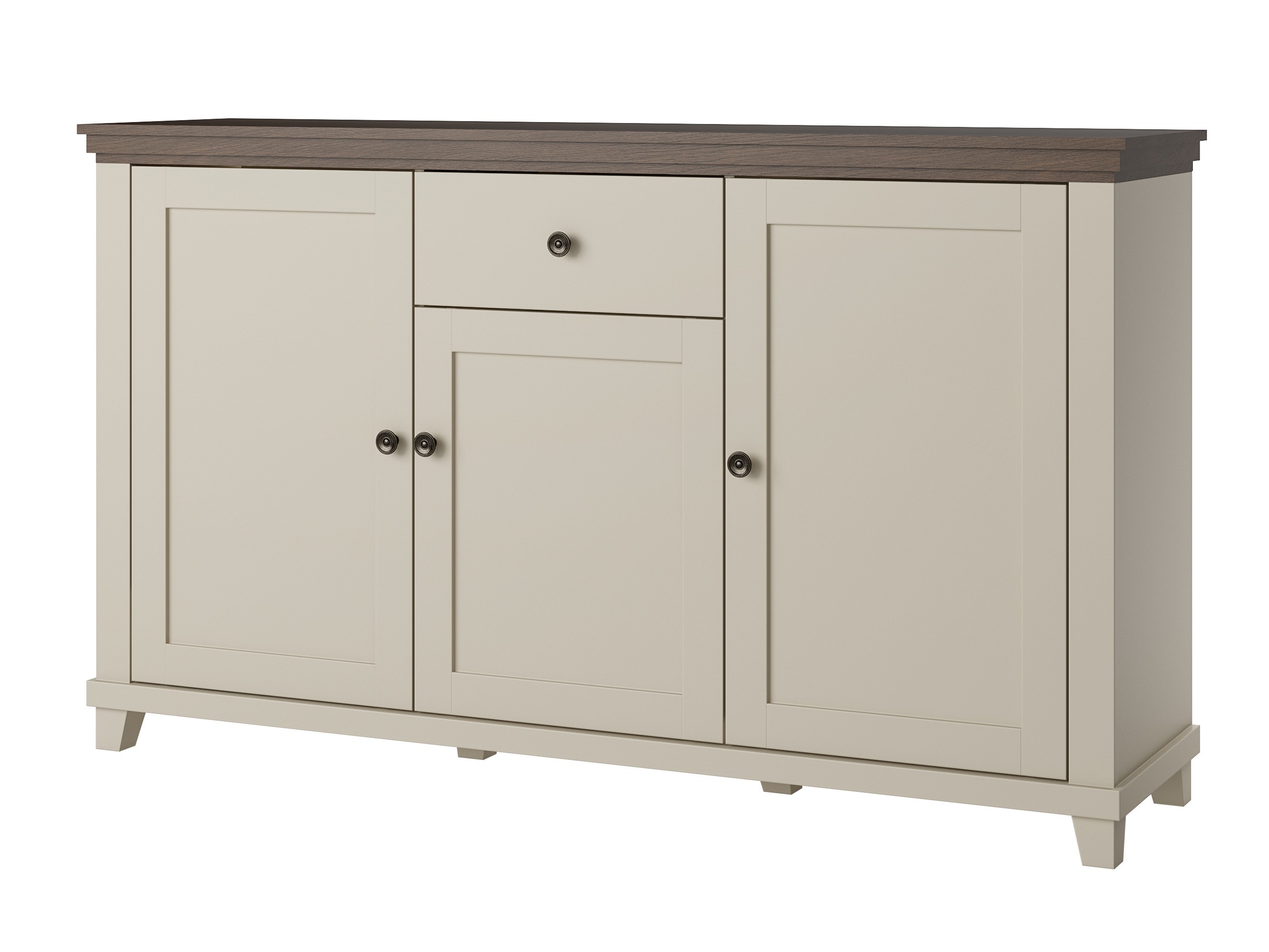 Chest of drawers Tolnue 106 (Light beige + Oak)