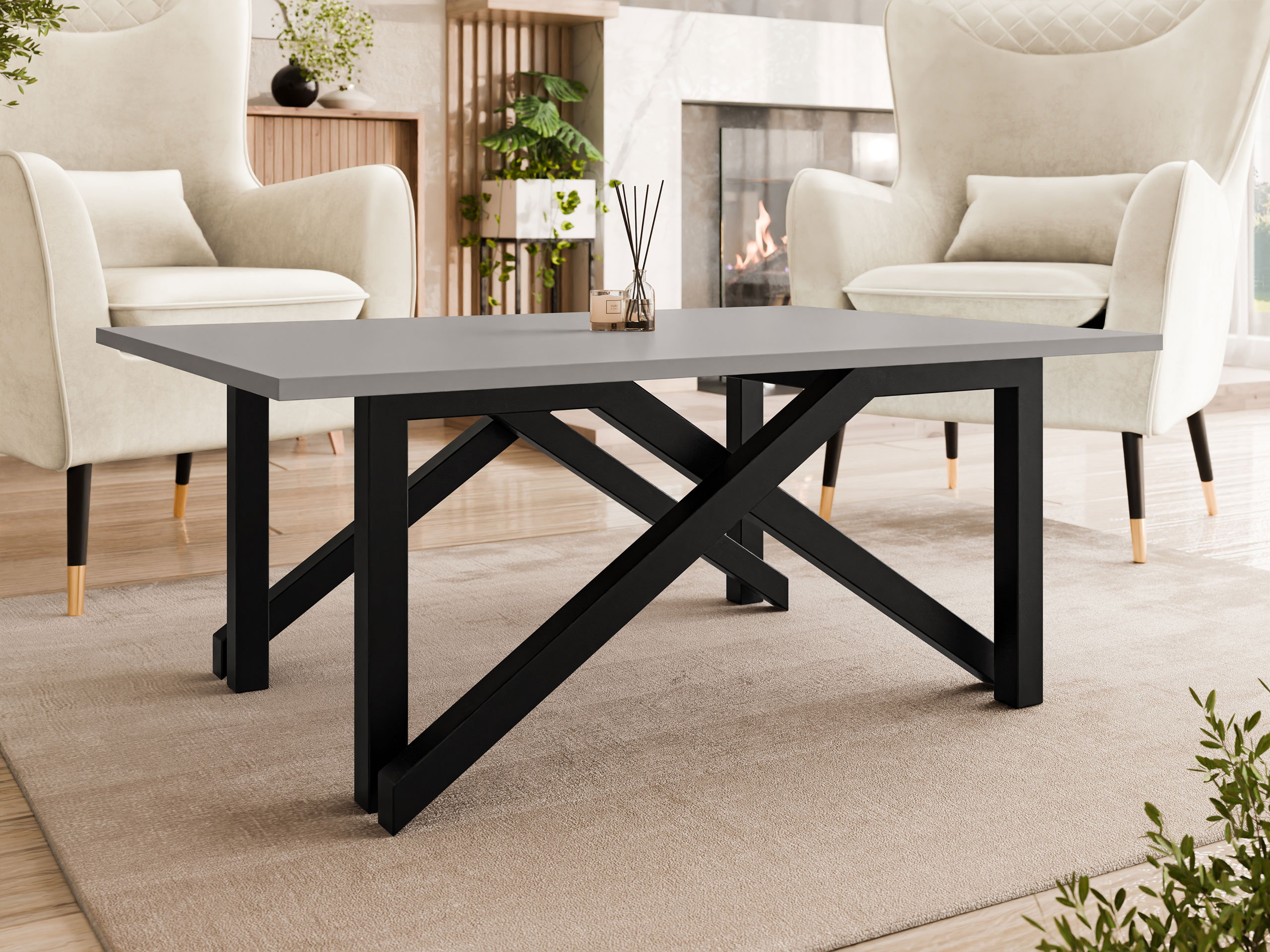 Coffee table transformer Oswego 151 (Graphite + Black)