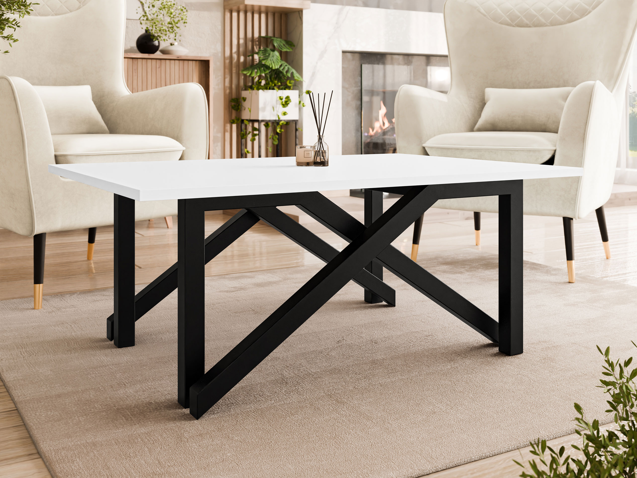 Coffee table transformer Oswego 151 (White + Black)