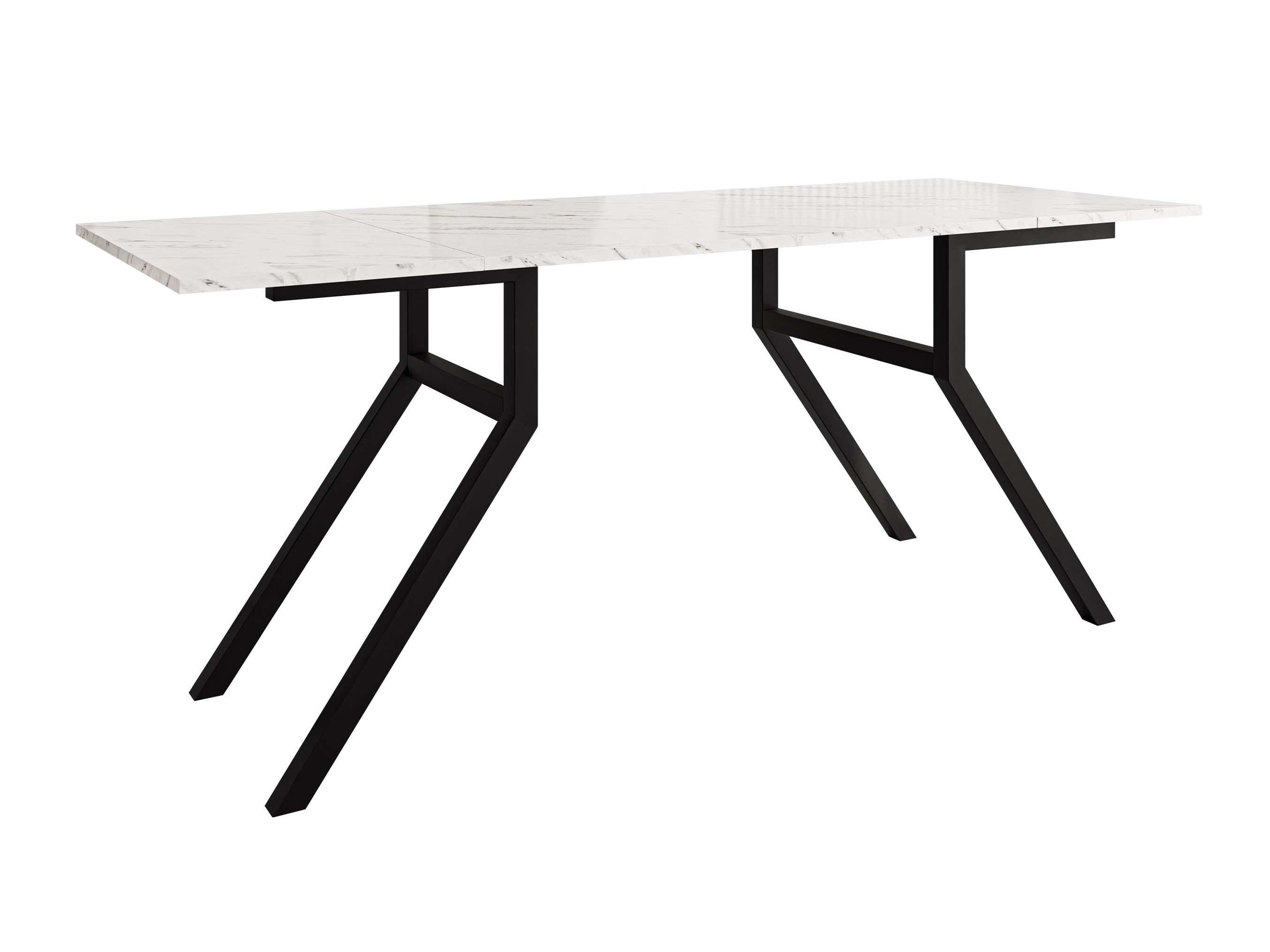 Coffee table transformer Oswego 151 (White marble + Black)