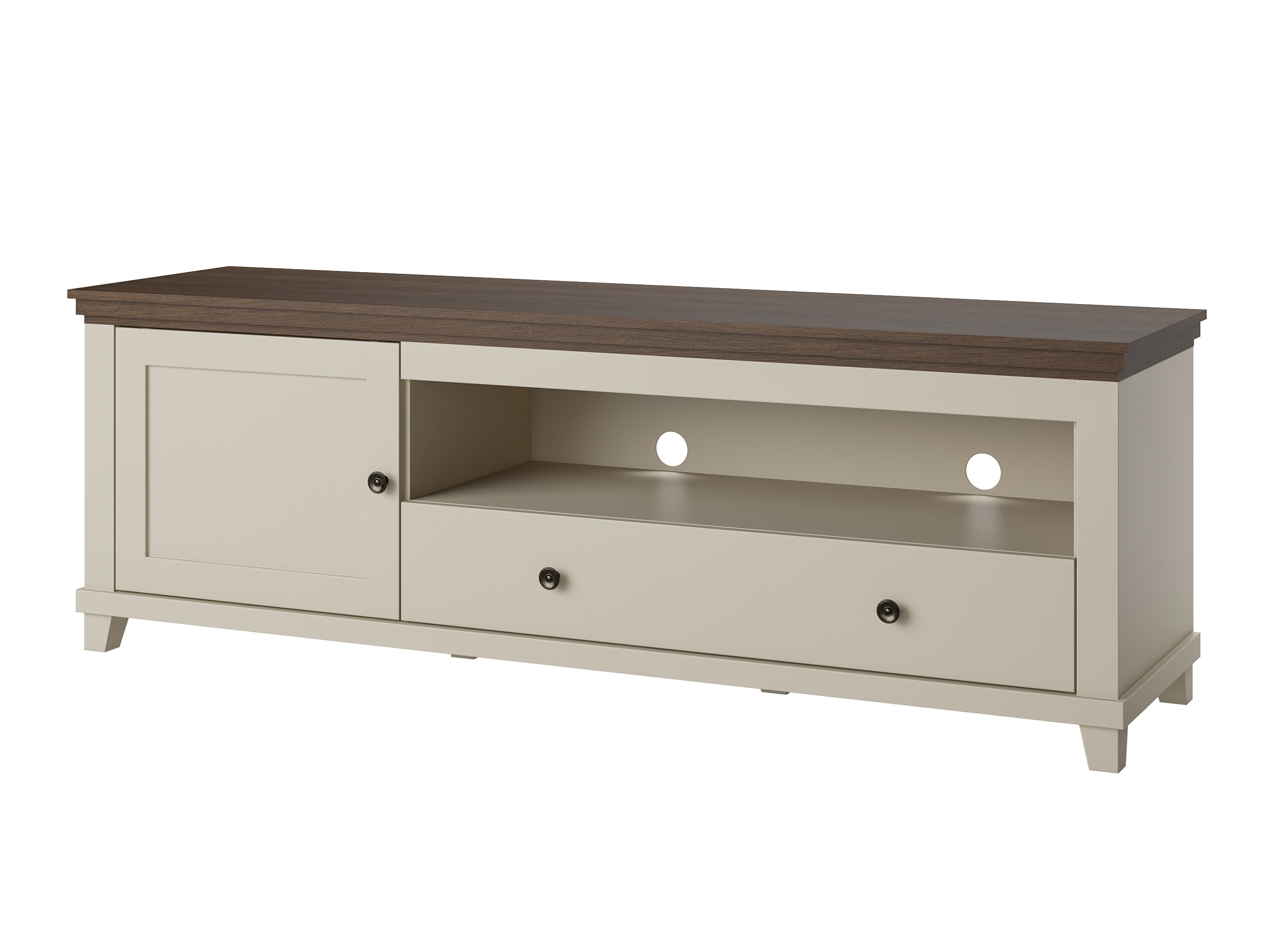 TV stand Tolnue 104 (Light beige + Oak)