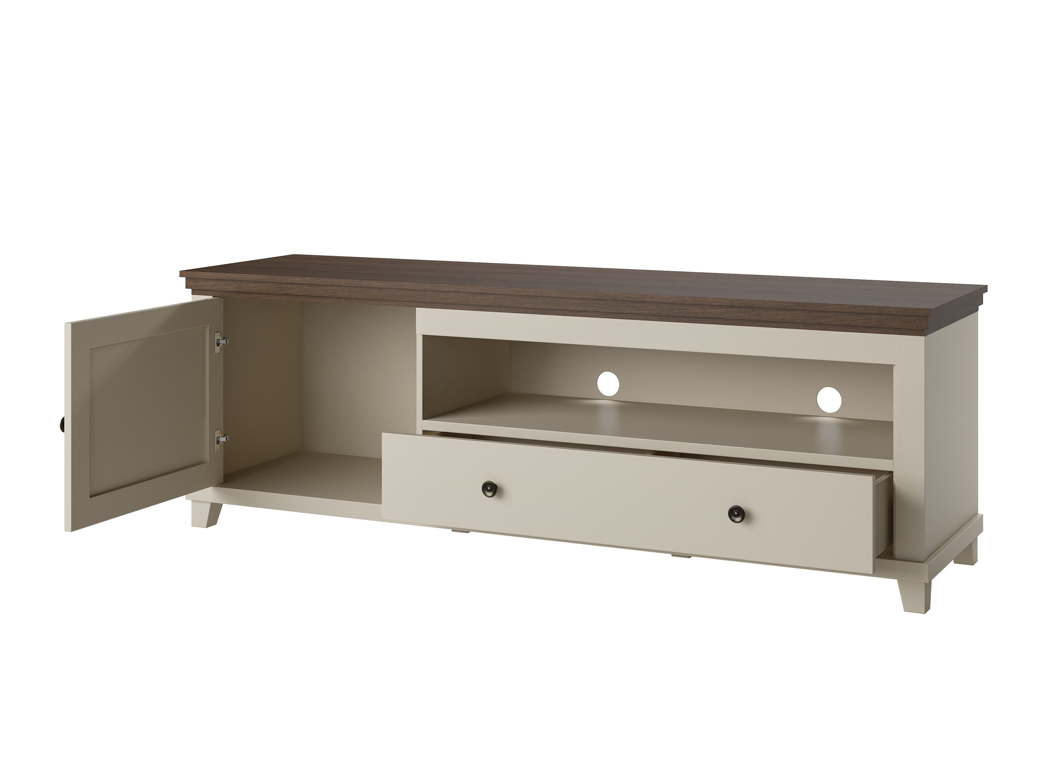 TV stand Tolnue 104 (Light beige + Oak)