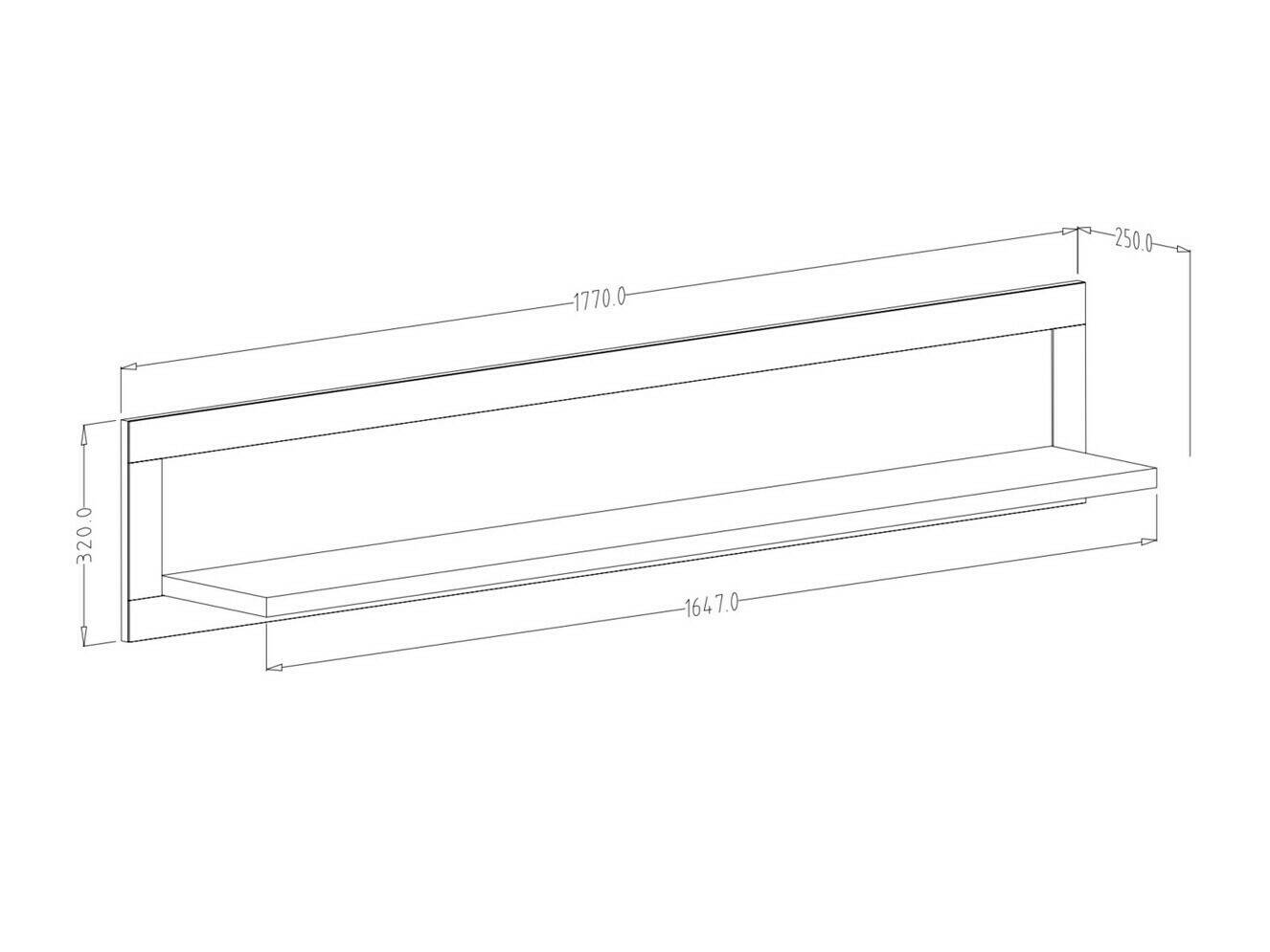 Wall shelf Tolnue 100 (Light beige)