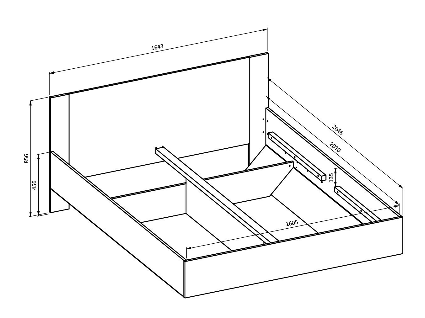 Bed Mirsevi 106 (160 x 200 cm)