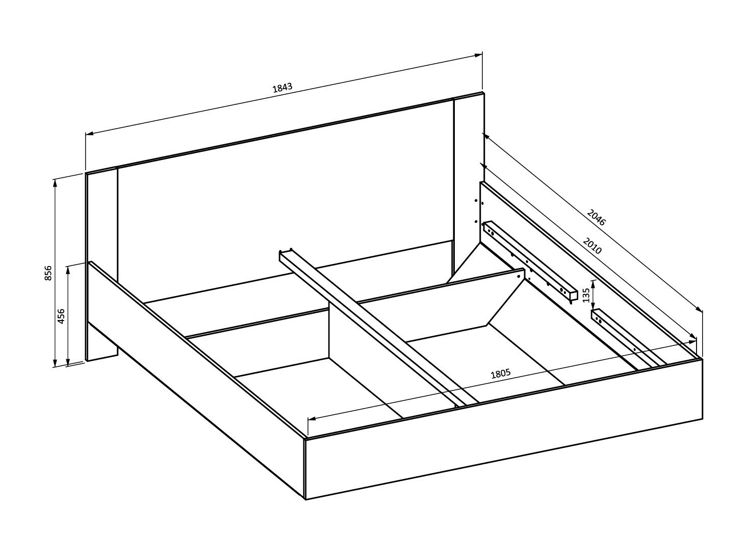 Bed Mirsevi 106 (180 x 200 cm)