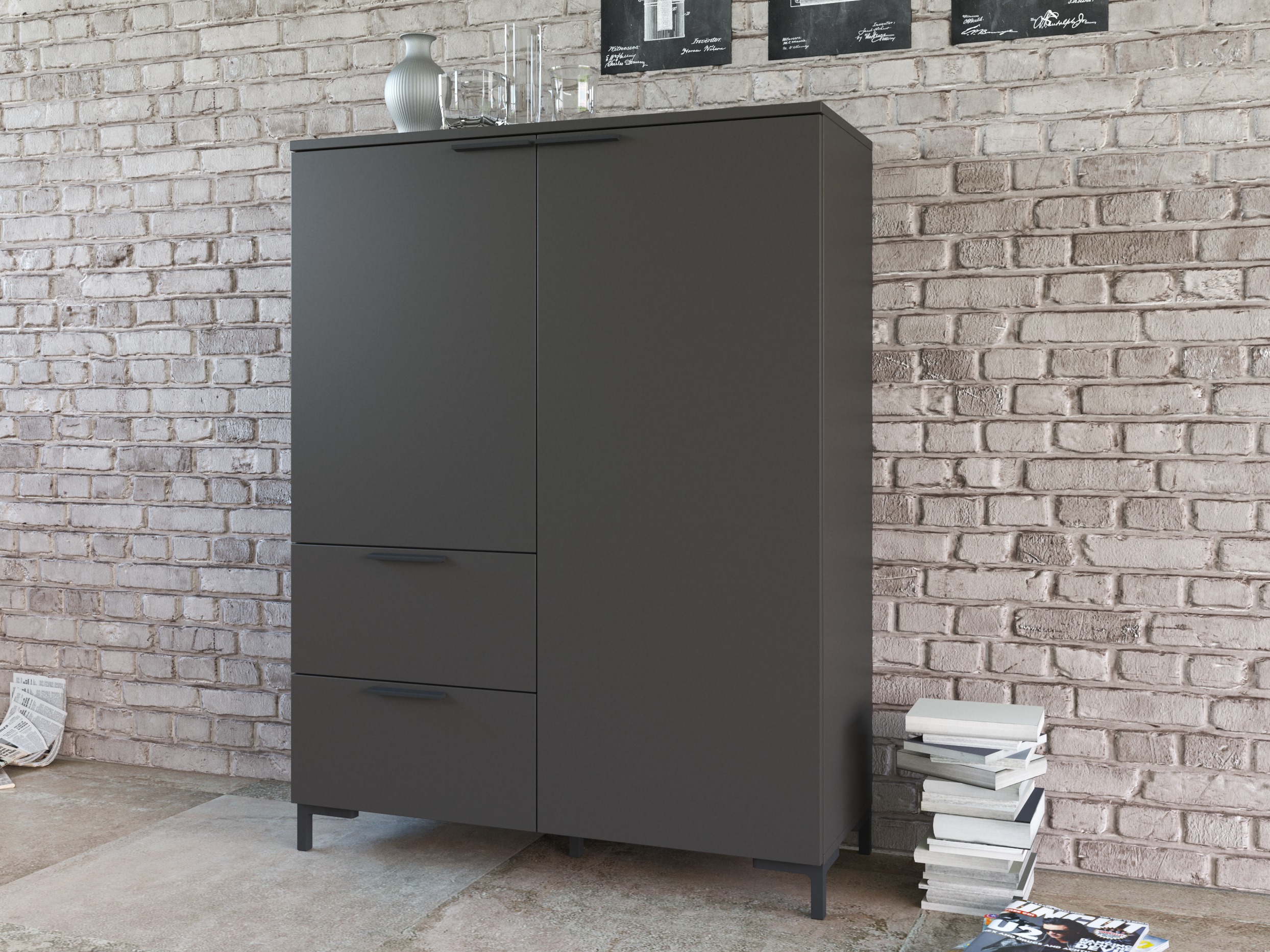 Bookcase Salnola 100 (Grey)