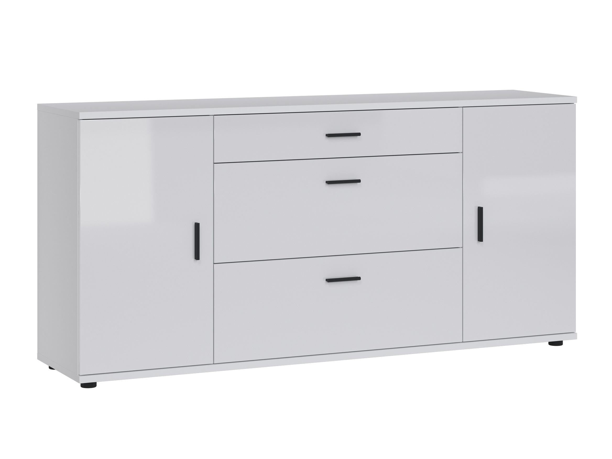 Chest of drawers Ontario 170 (Glossy white + White)
