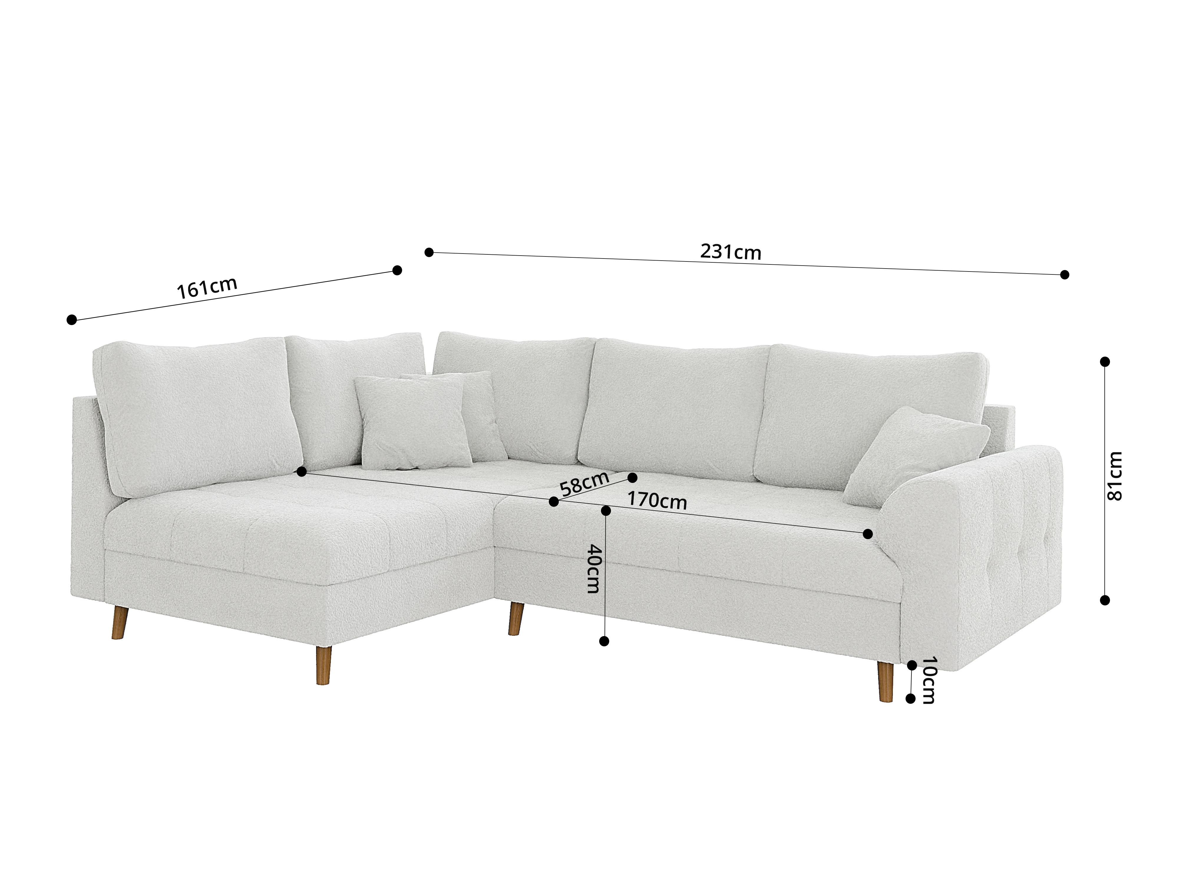 Corner sofa Elbmori 100 (Coral 70)