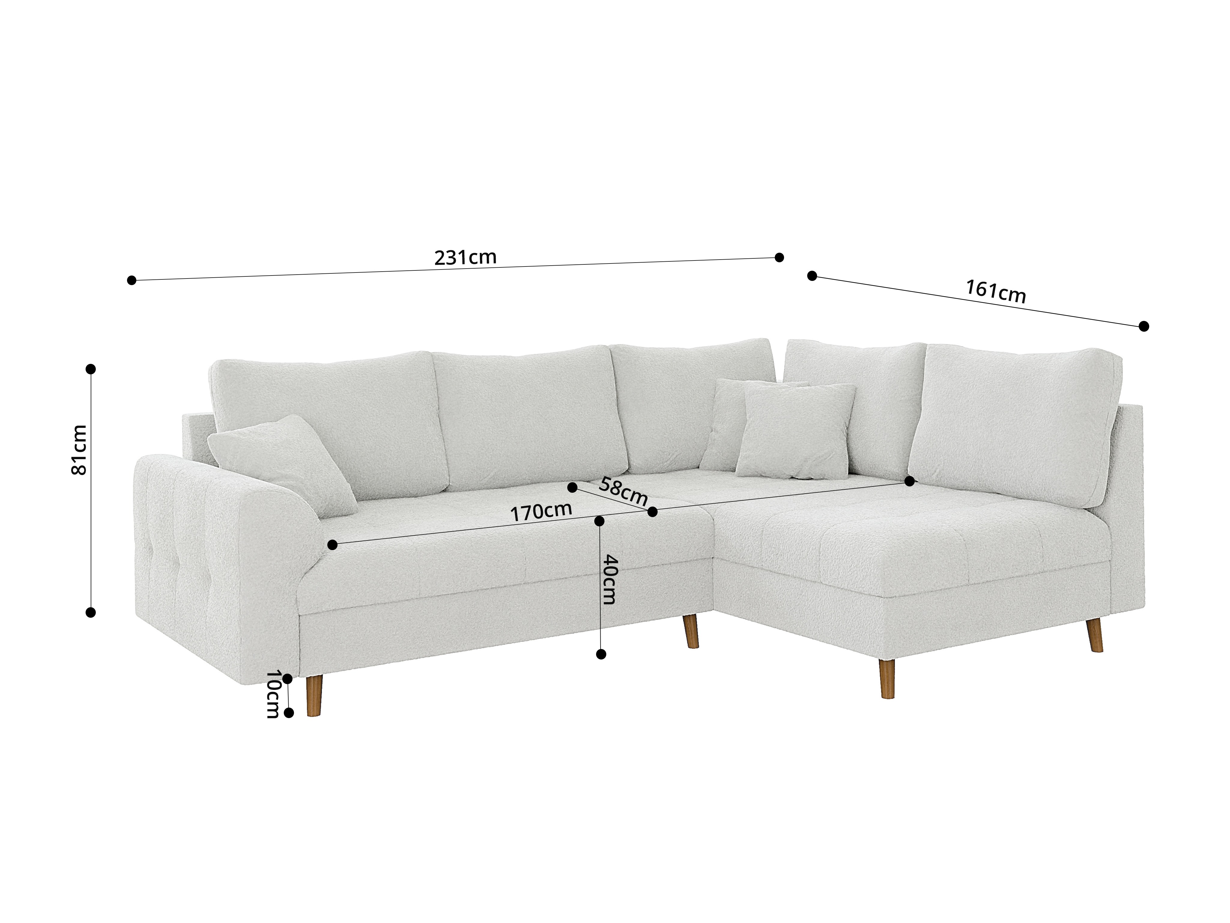 Corner sofa Elbmori 100 (Coral 70)