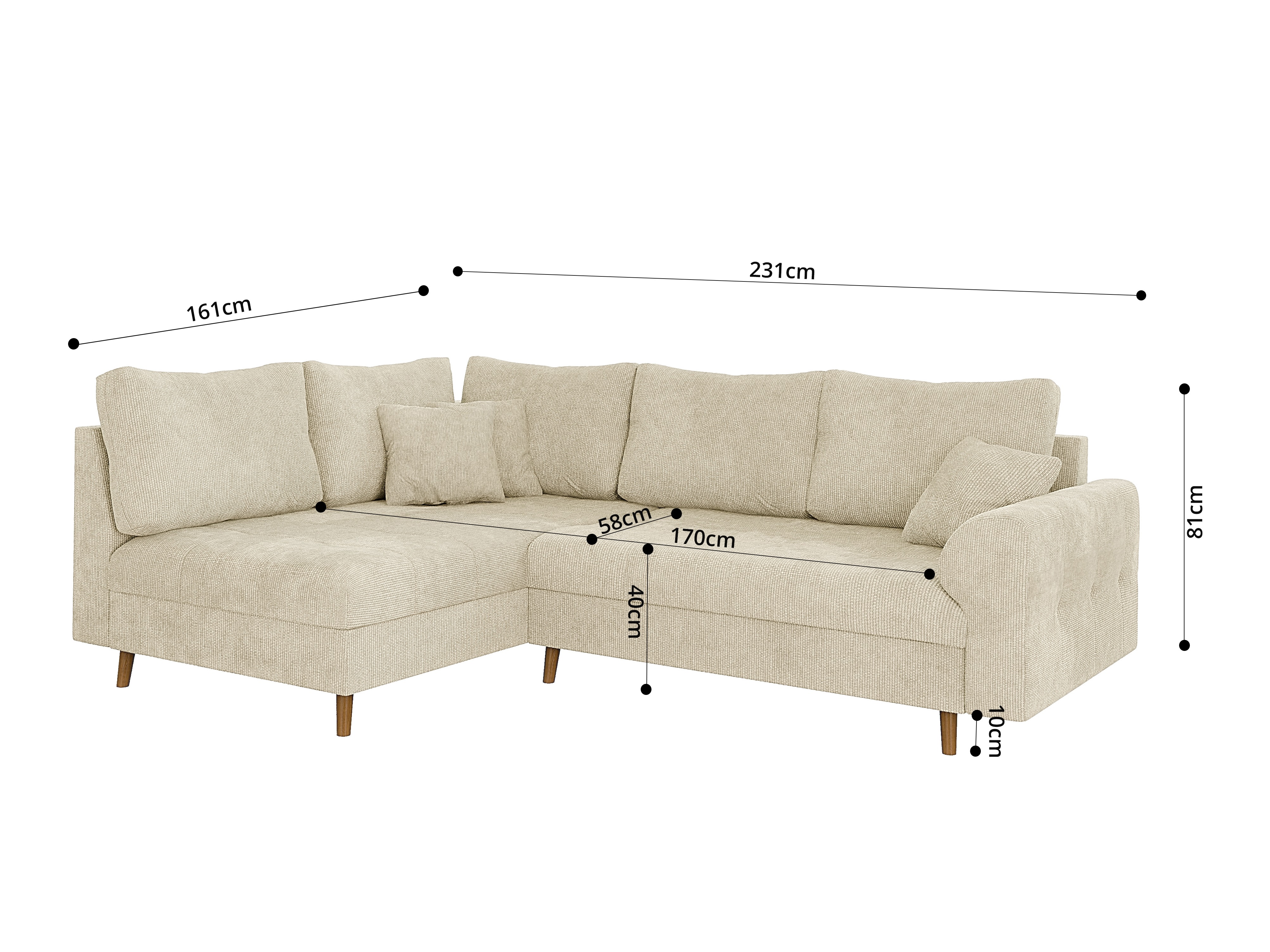 Corner sofa Elbmori 100 (Flow 05)
