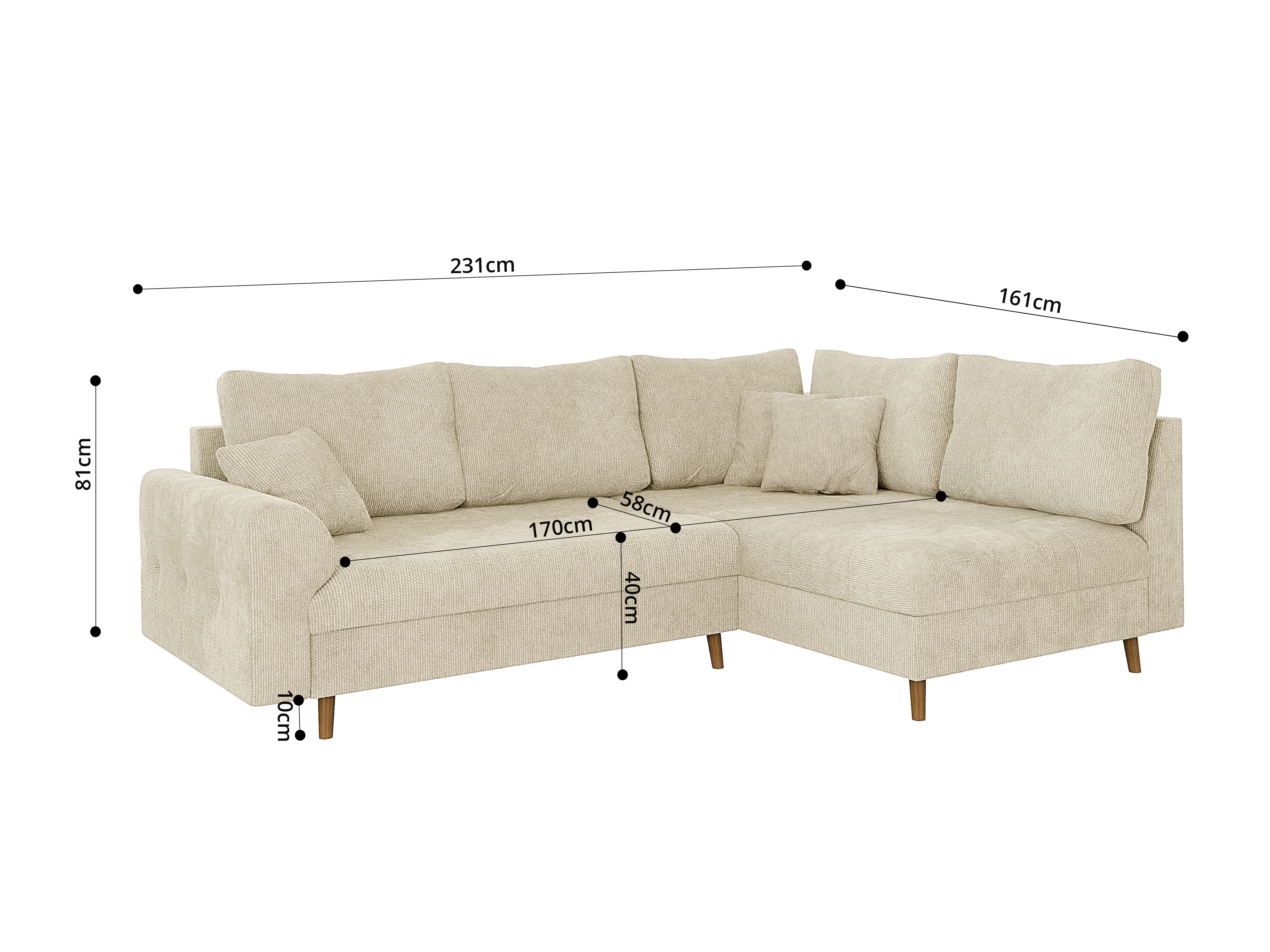 Corner sofa Elbmori 100 (Flow 05)