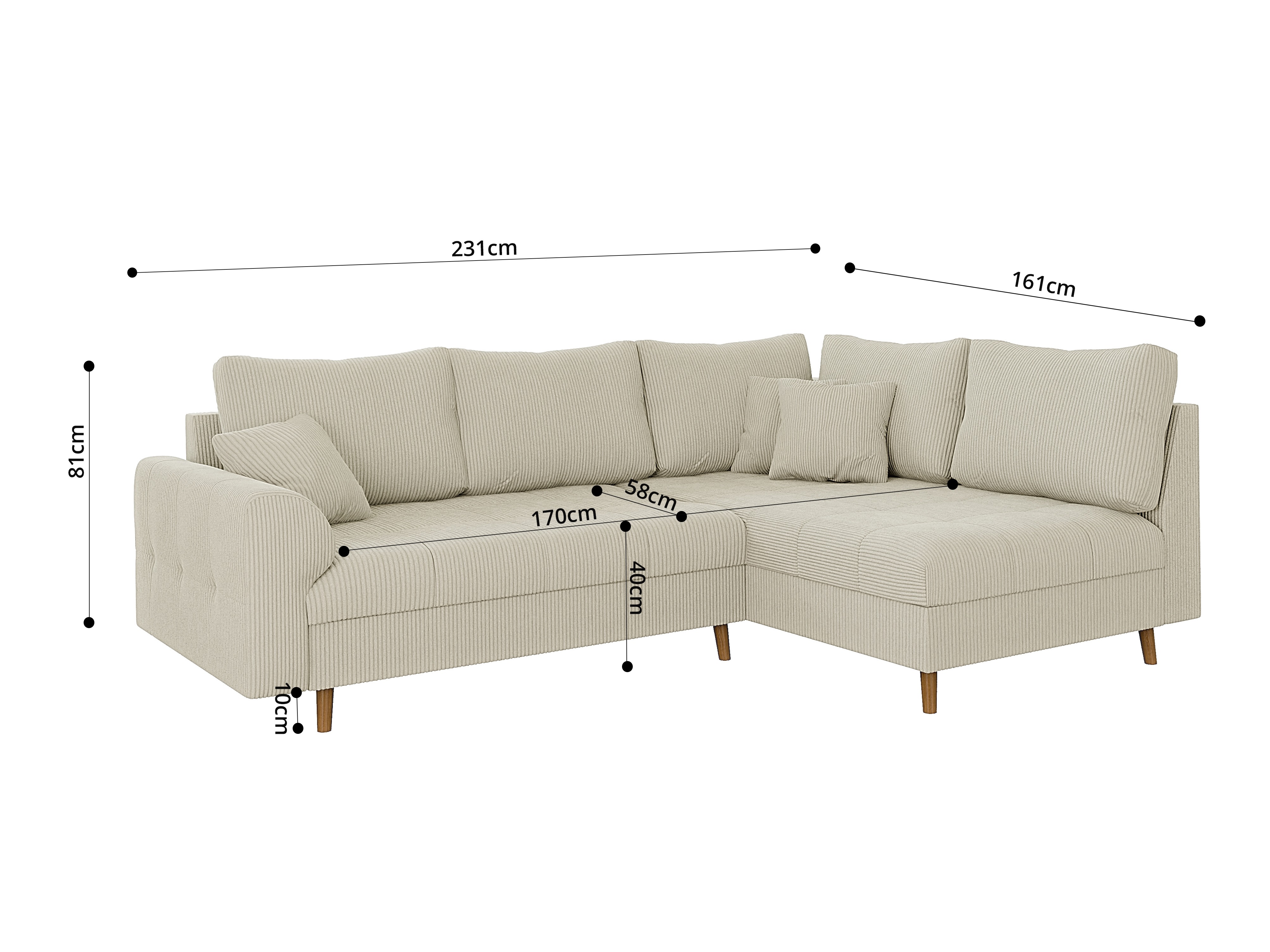 Corner sofa Elbmori 100 (Lincoln 03)