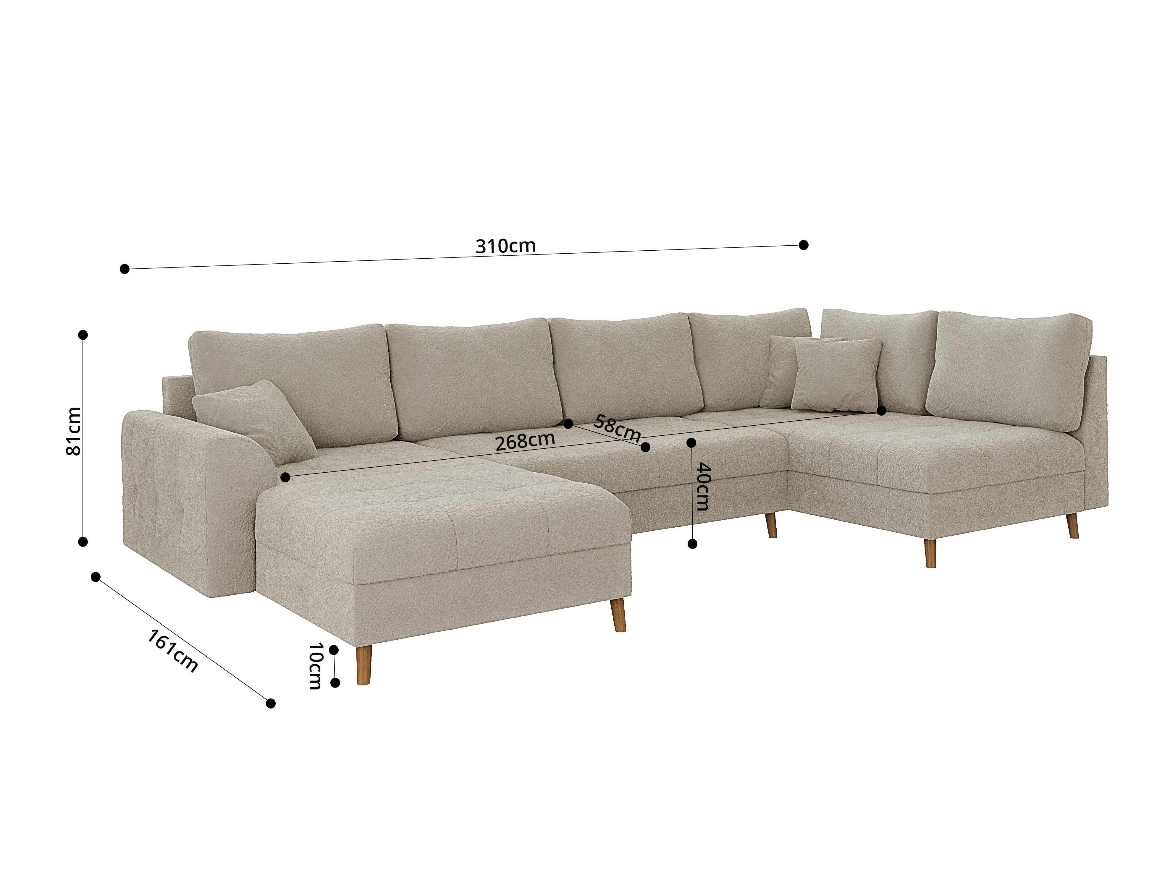 Corner sofa Elbmori 101 (Coral 65)